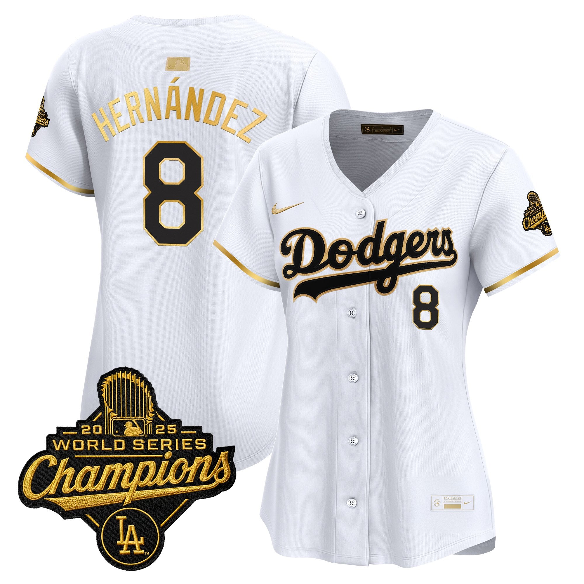 Women's Los Angeles Dodgers "Gold Collection" Premier Limited Jersey - All Stitched