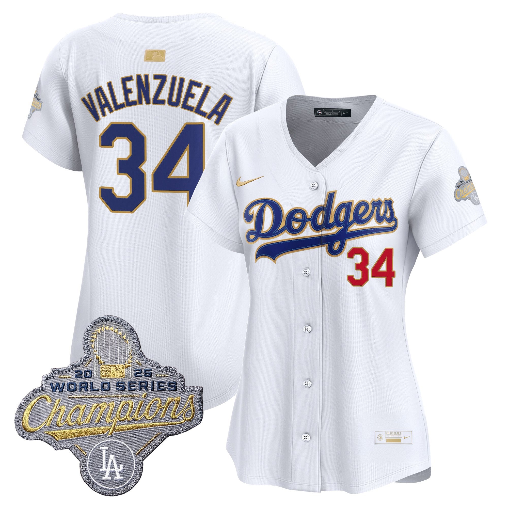 Women's Los Angeles Dodgers "Gold Collection" Premier Limited Jersey - All Stitched