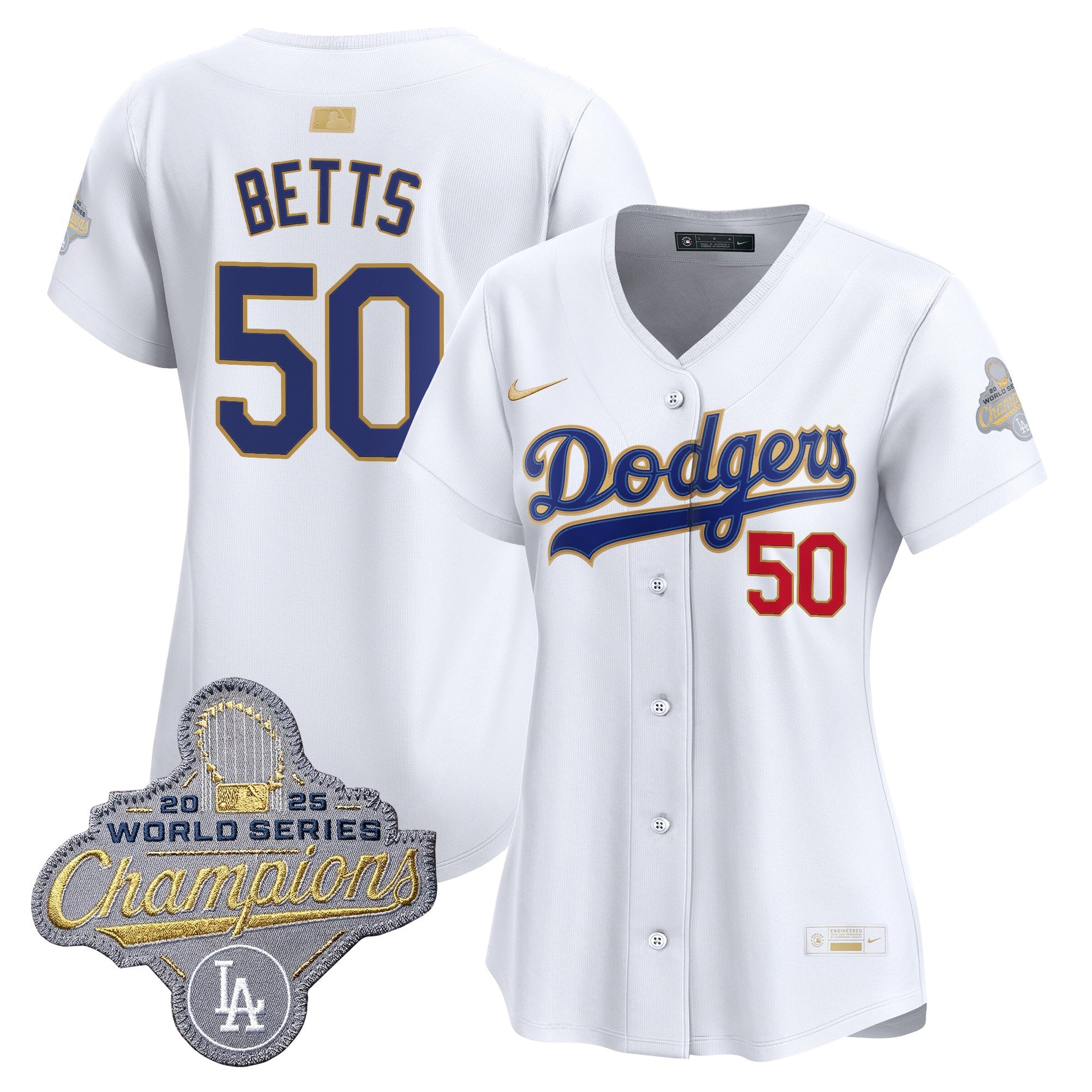 Women's Los Angeles Dodgers "Gold Collection" Premier Limited Jersey - All Stitched