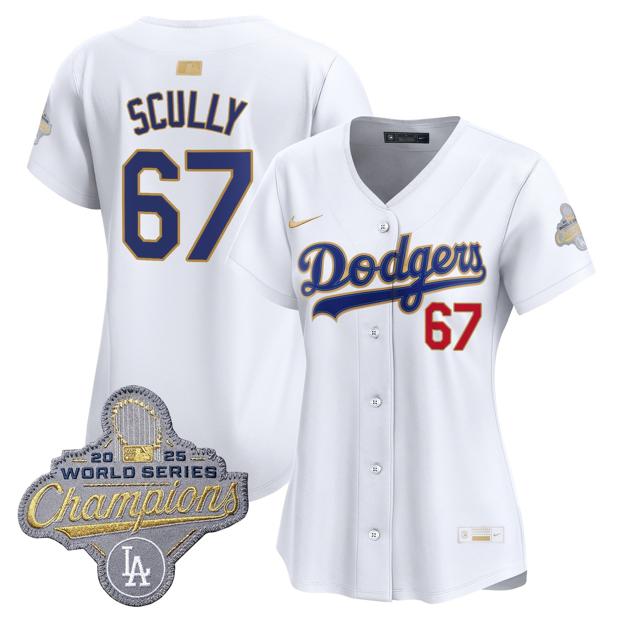 Women's Los Angeles Dodgers "Gold Collection" Premier Limited Jersey - All Stitched