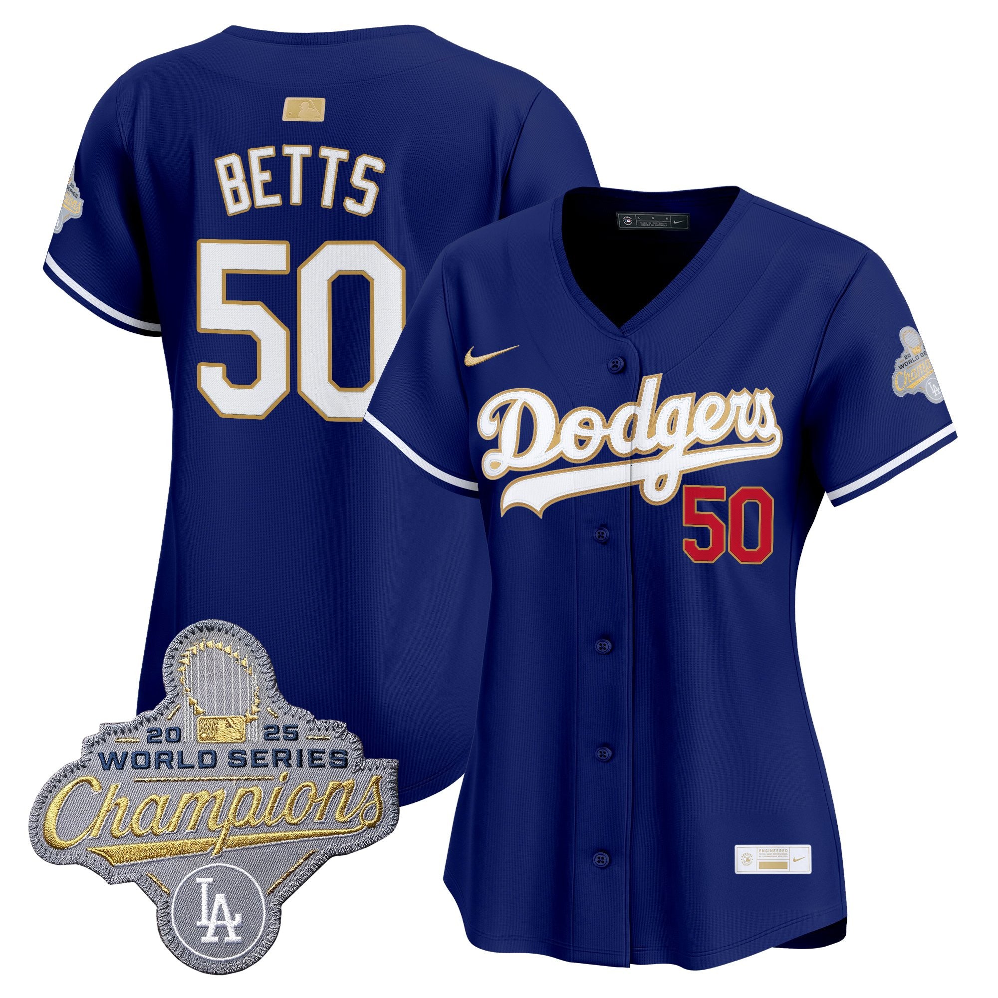 Women's Los Angeles Dodgers "Gold Collection" Premier Limited Jersey - All Stitched