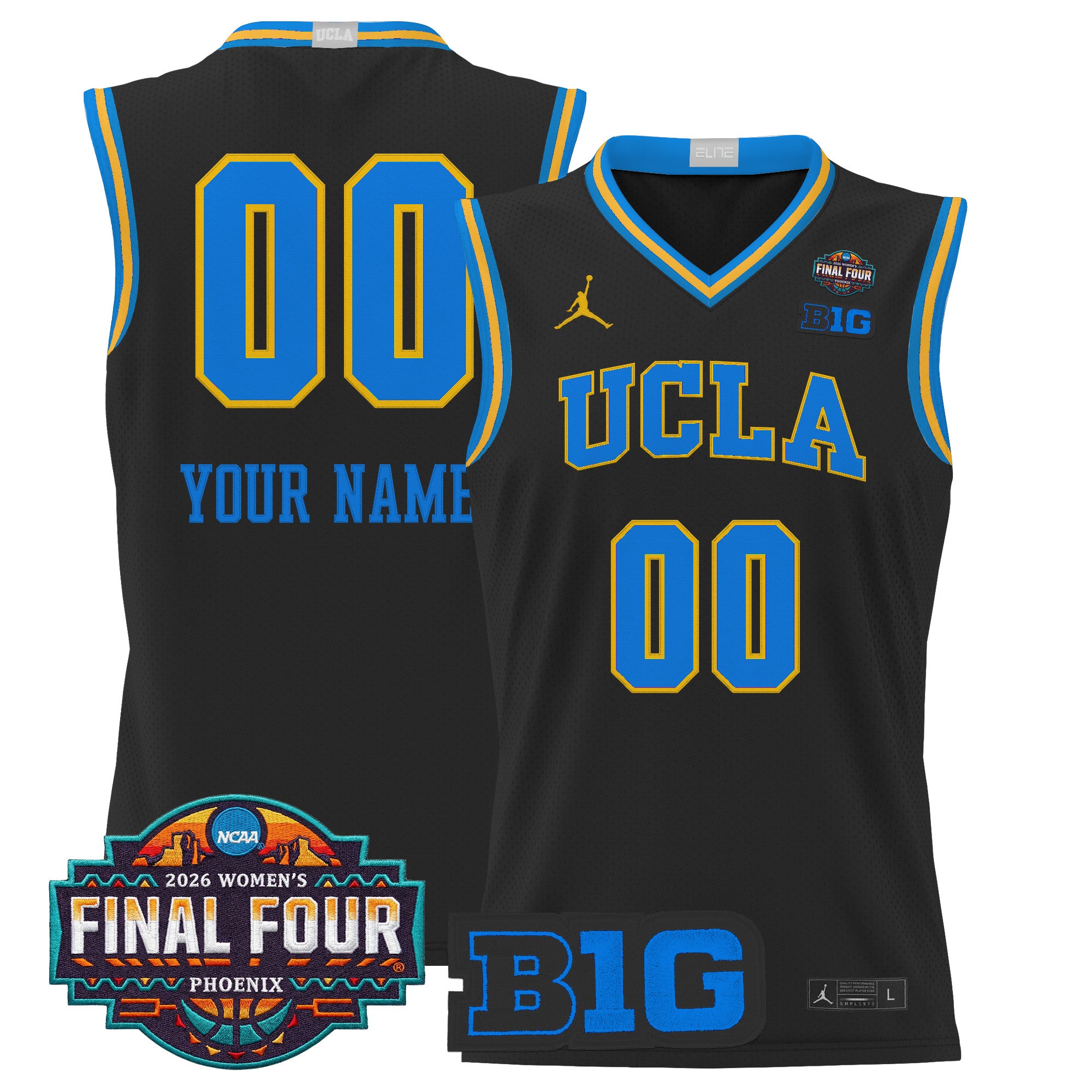 UCLA Bruins 2026 Women's Tournament Final Four Custom Basketball Jersey - All Stitched