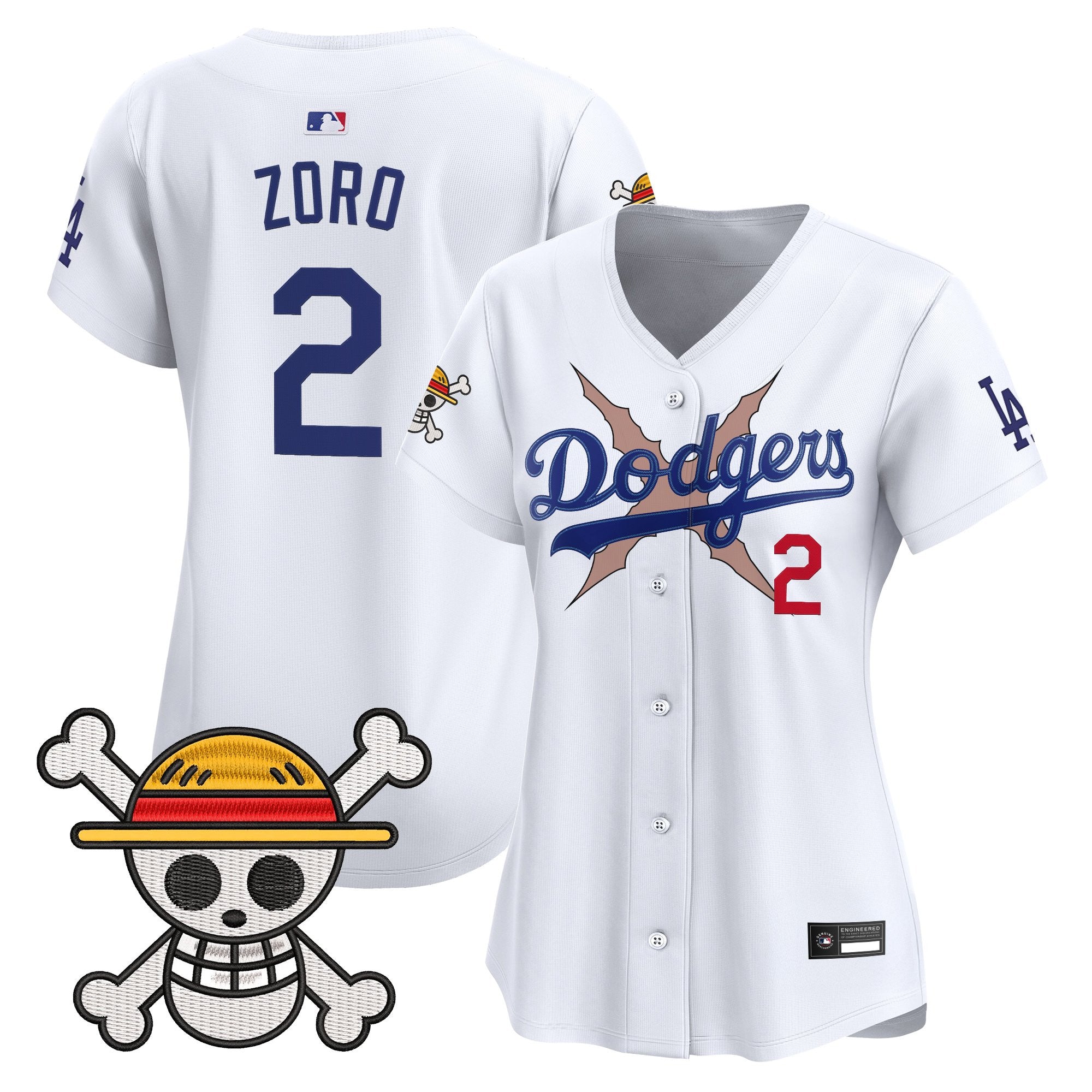 Women's Los Angeles Dodgers x One Piece Vapor Premier Limited Jersey - Stitched