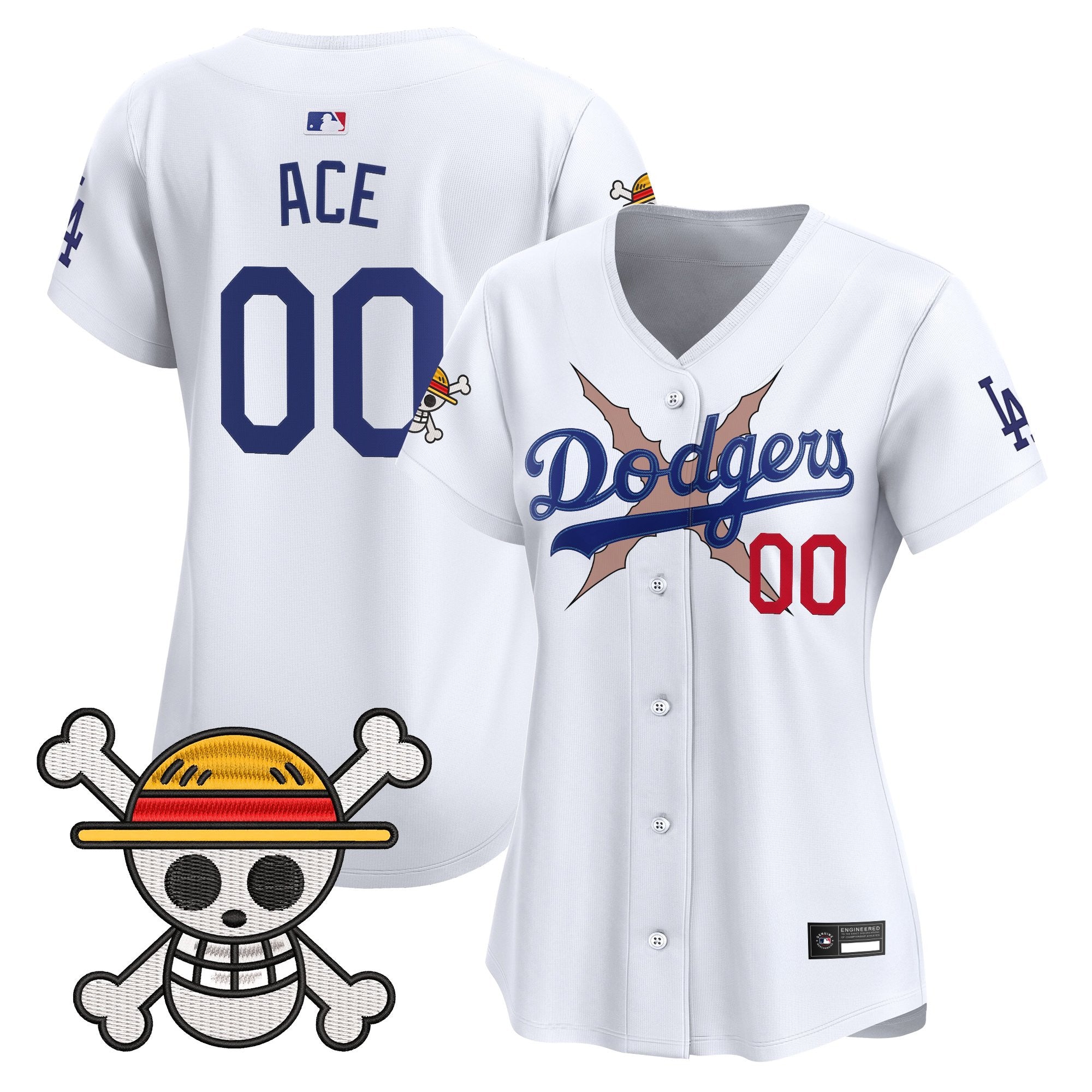 Women's Los Angeles Dodgers x One Piece Vapor Premier Limited Jersey - Stitched