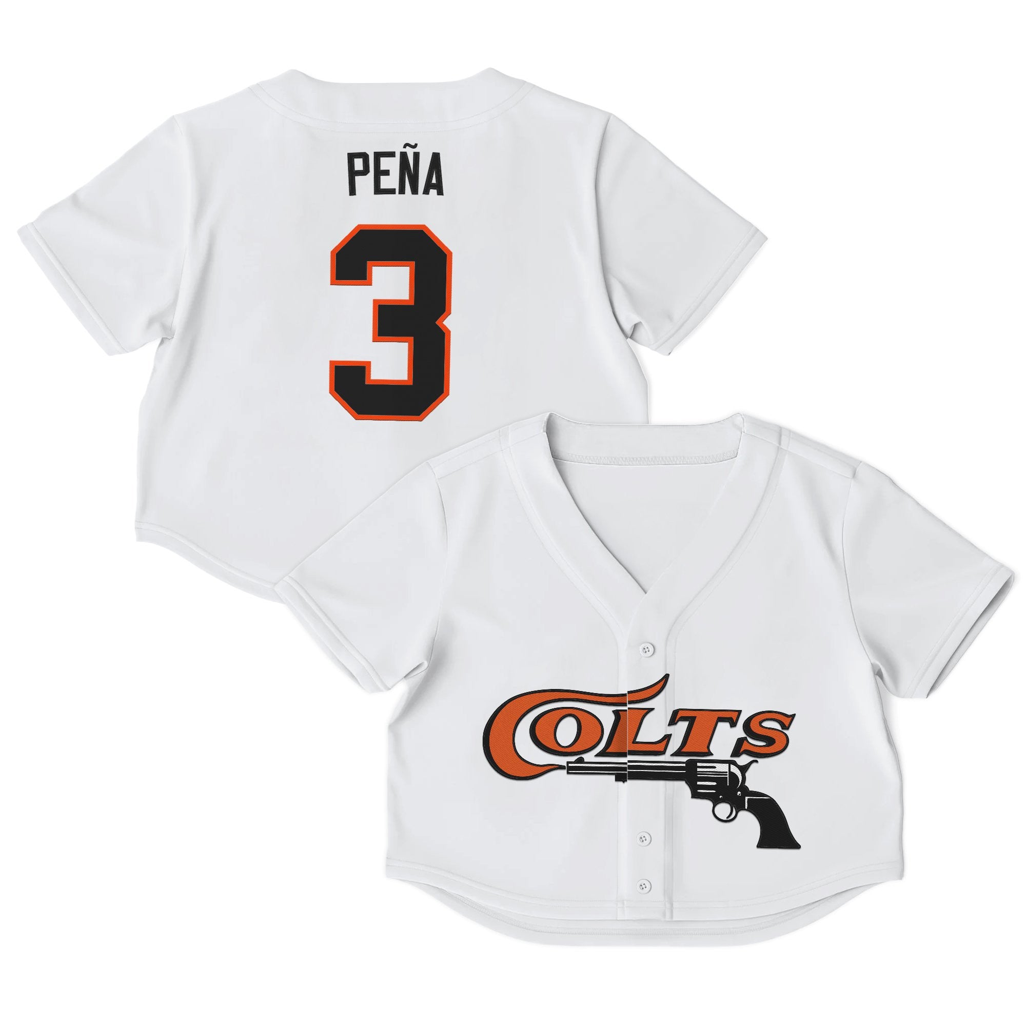 Women's Houston Astros Throwback Crop Top Baseball Jersey - All Stitched