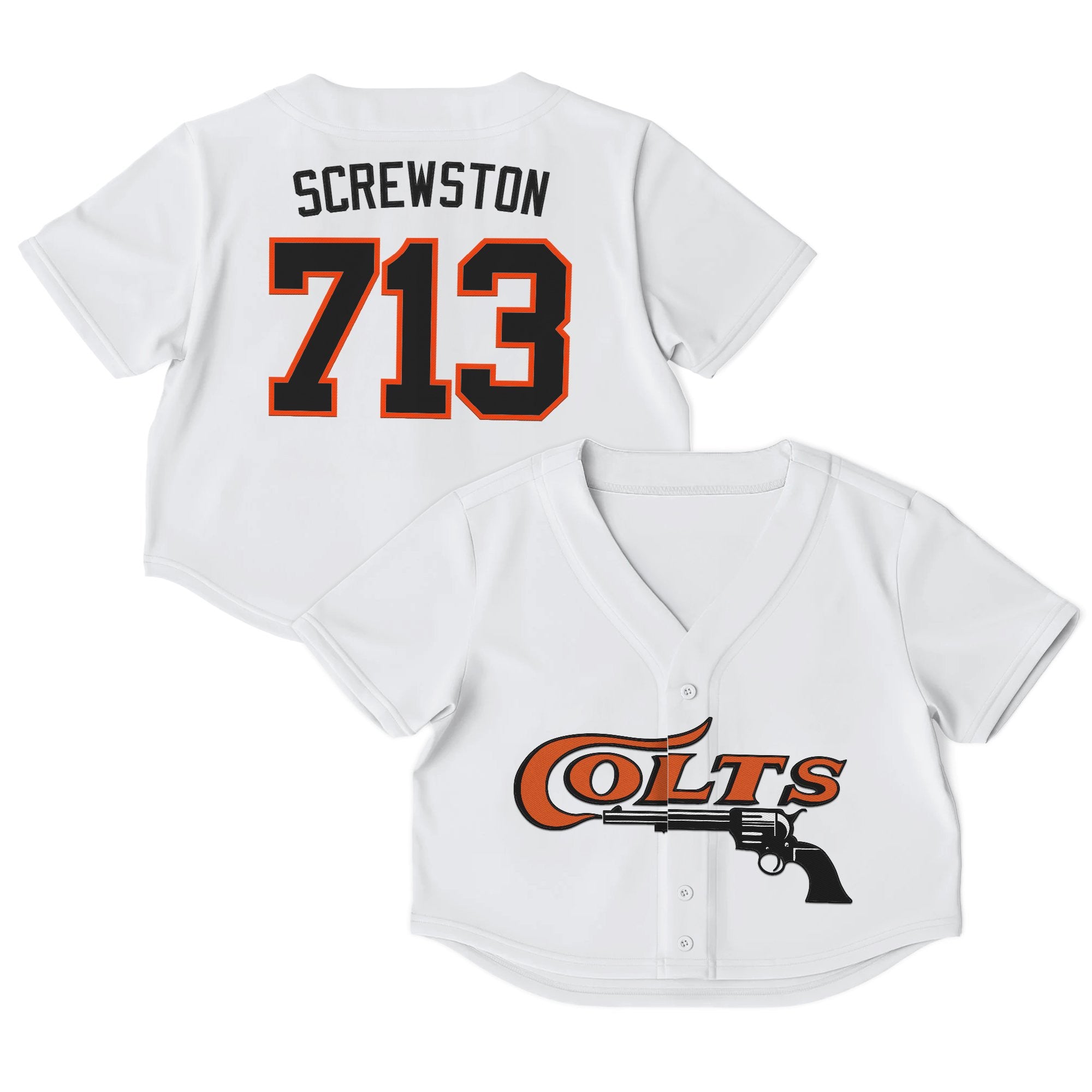Women's Houston Astros Throwback Crop Top Baseball Jersey - All Stitched