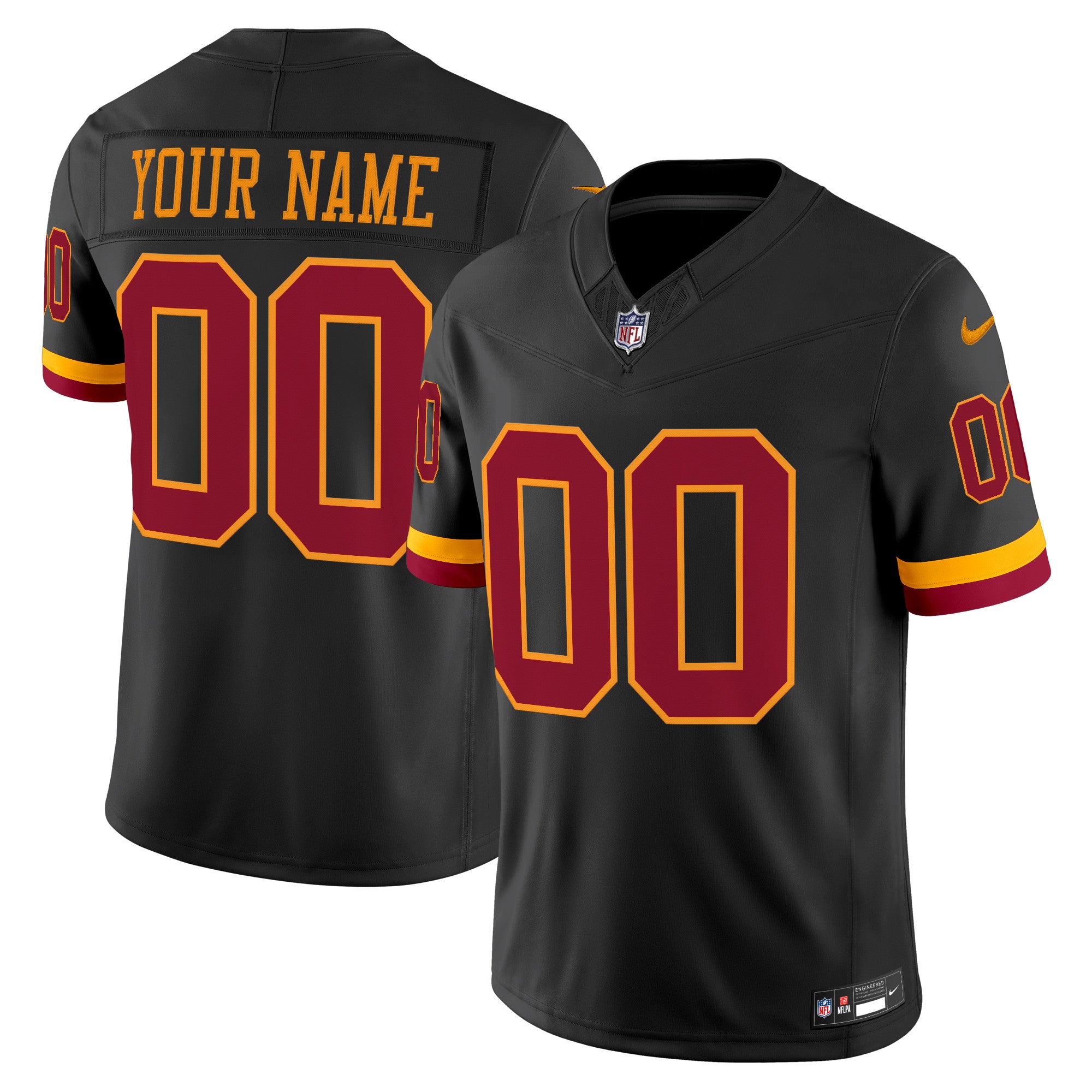 Washington Commanders Throwback Vapor Limited Custom Jersey - All Stitched