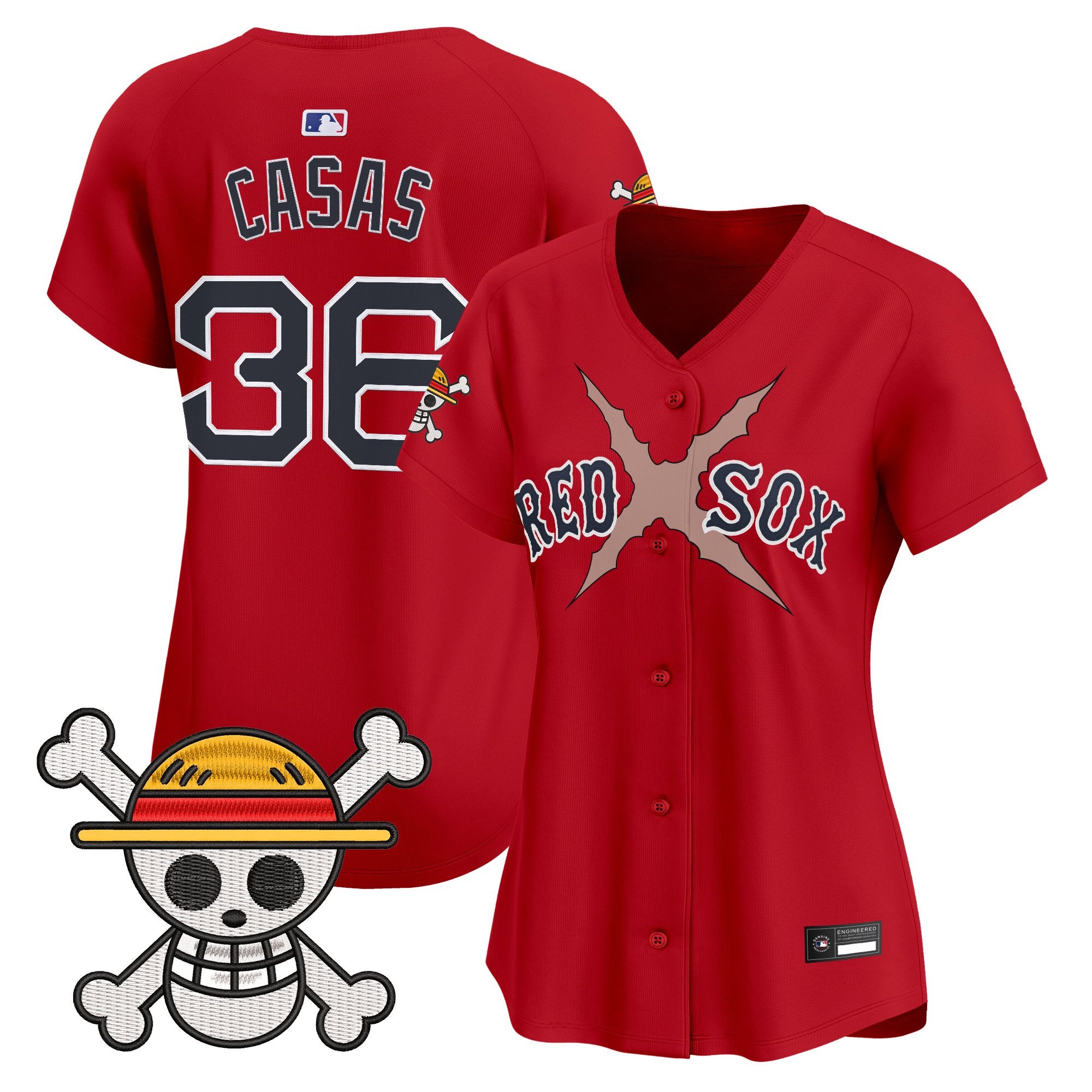 Women's Boston Red Sox x One Piece Vapor Premier Limited Jersey - Stitched