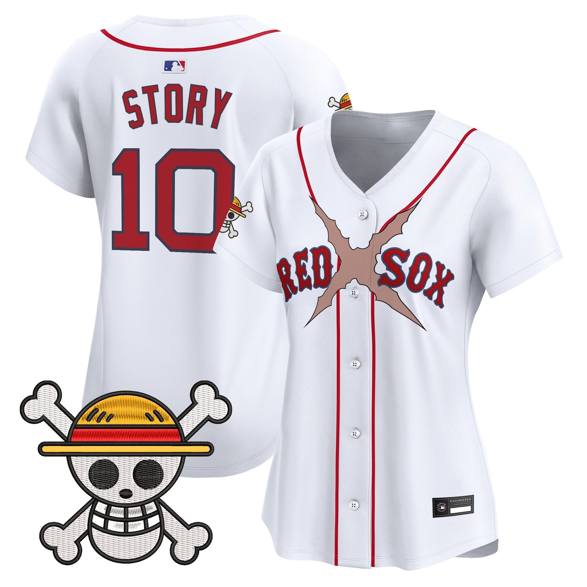 Women's Boston Red Sox x One Piece Vapor Premier Limited Jersey - Stitched