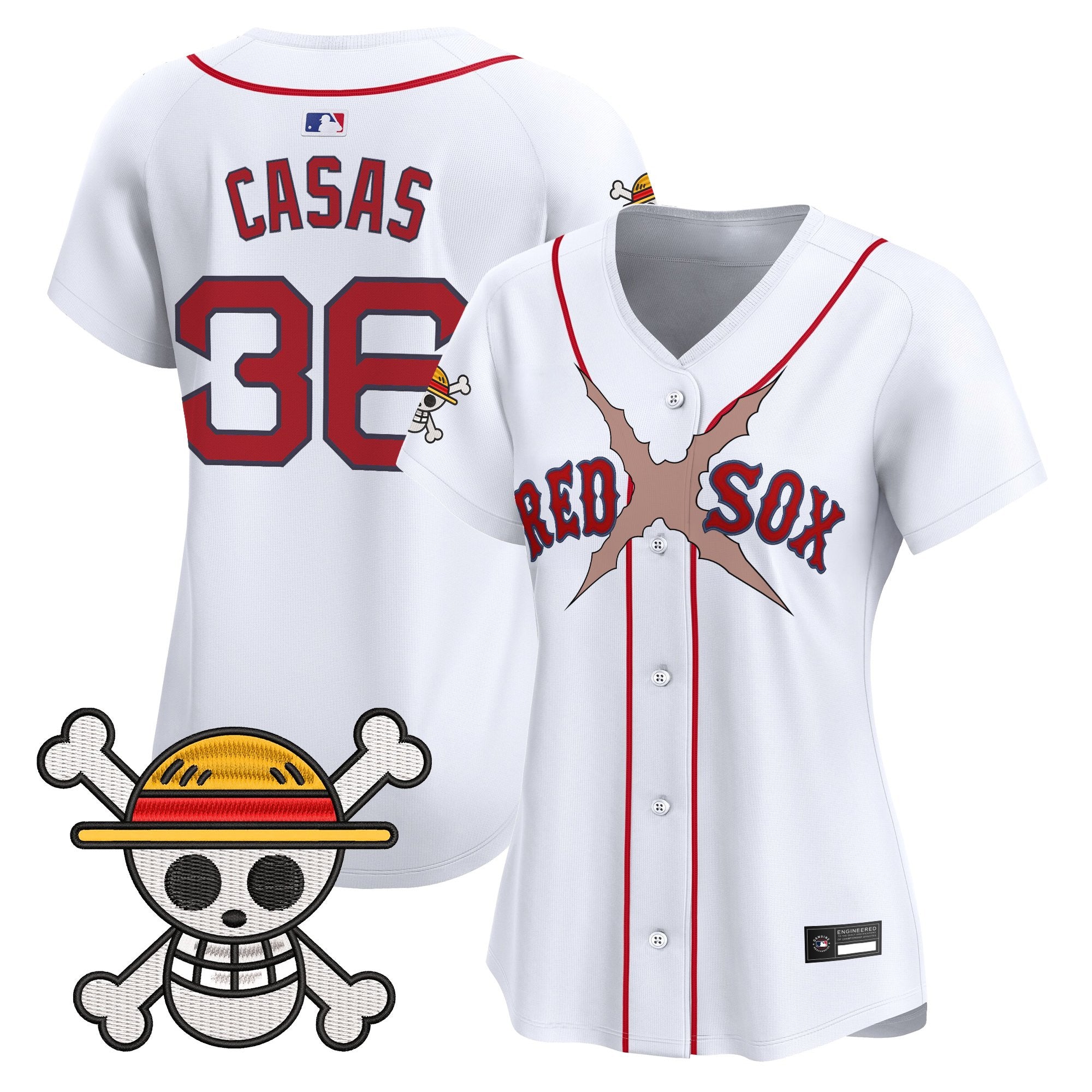 Women's Boston Red Sox x One Piece Vapor Premier Limited Jersey - Stitched