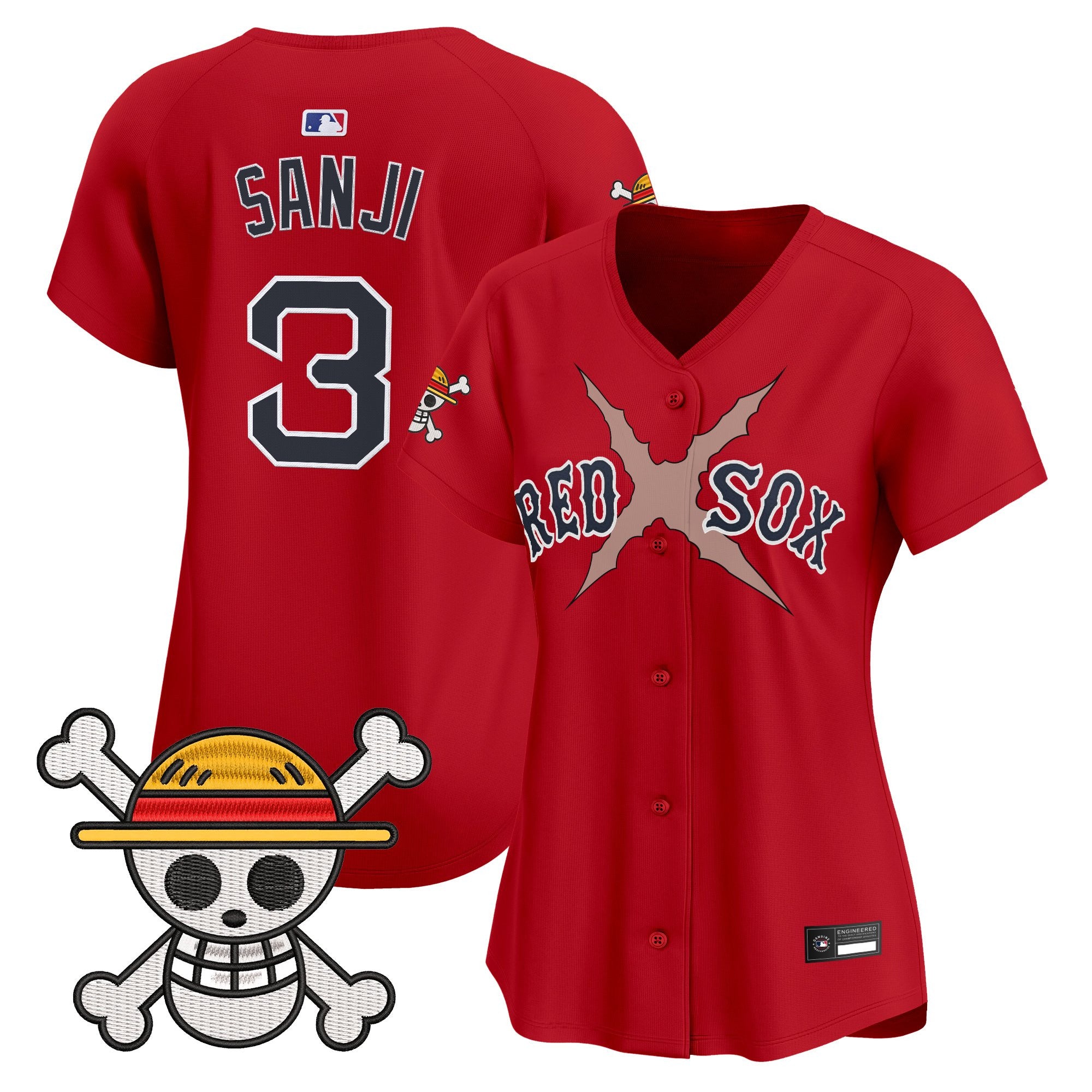 Women's Boston Red Sox x One Piece Vapor Premier Limited Jersey - Stitched