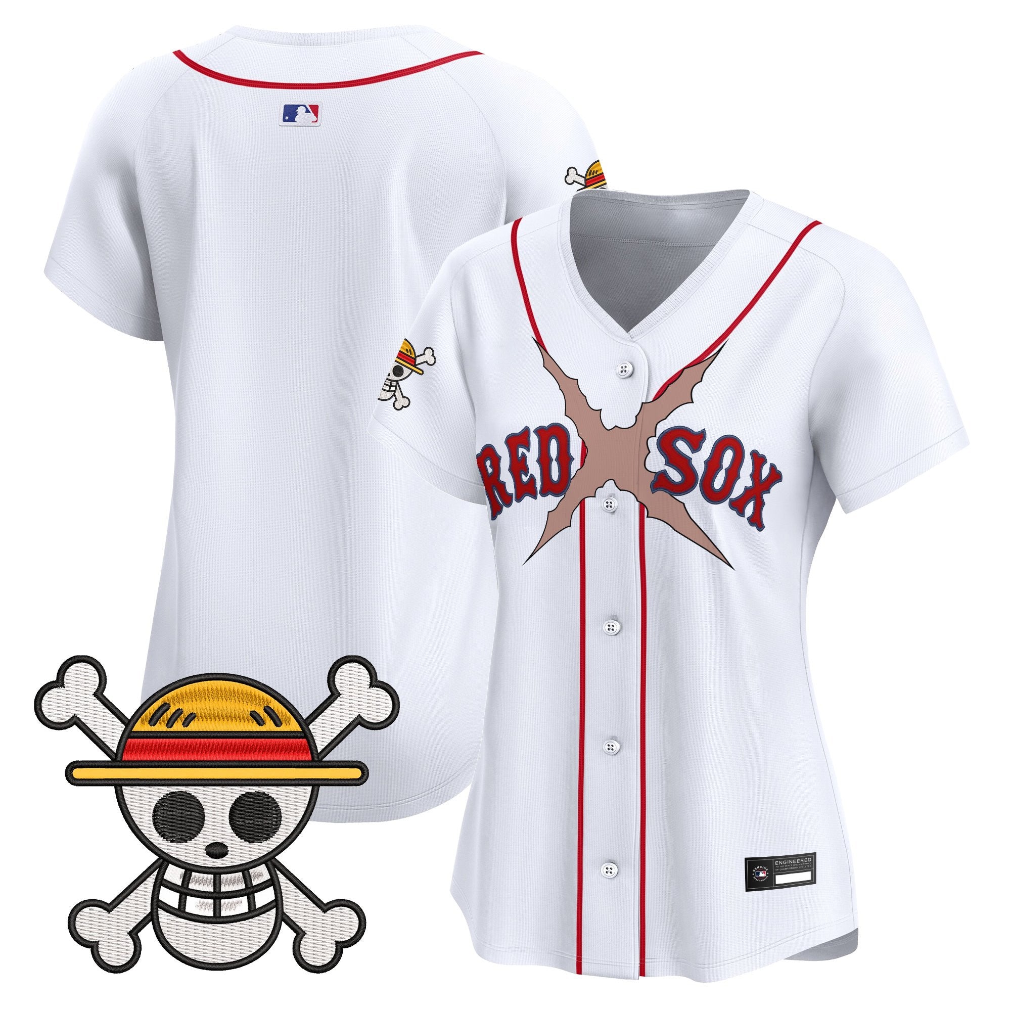 Women's Boston Red Sox x One Piece Vapor Premier Limited Jersey - Stitched