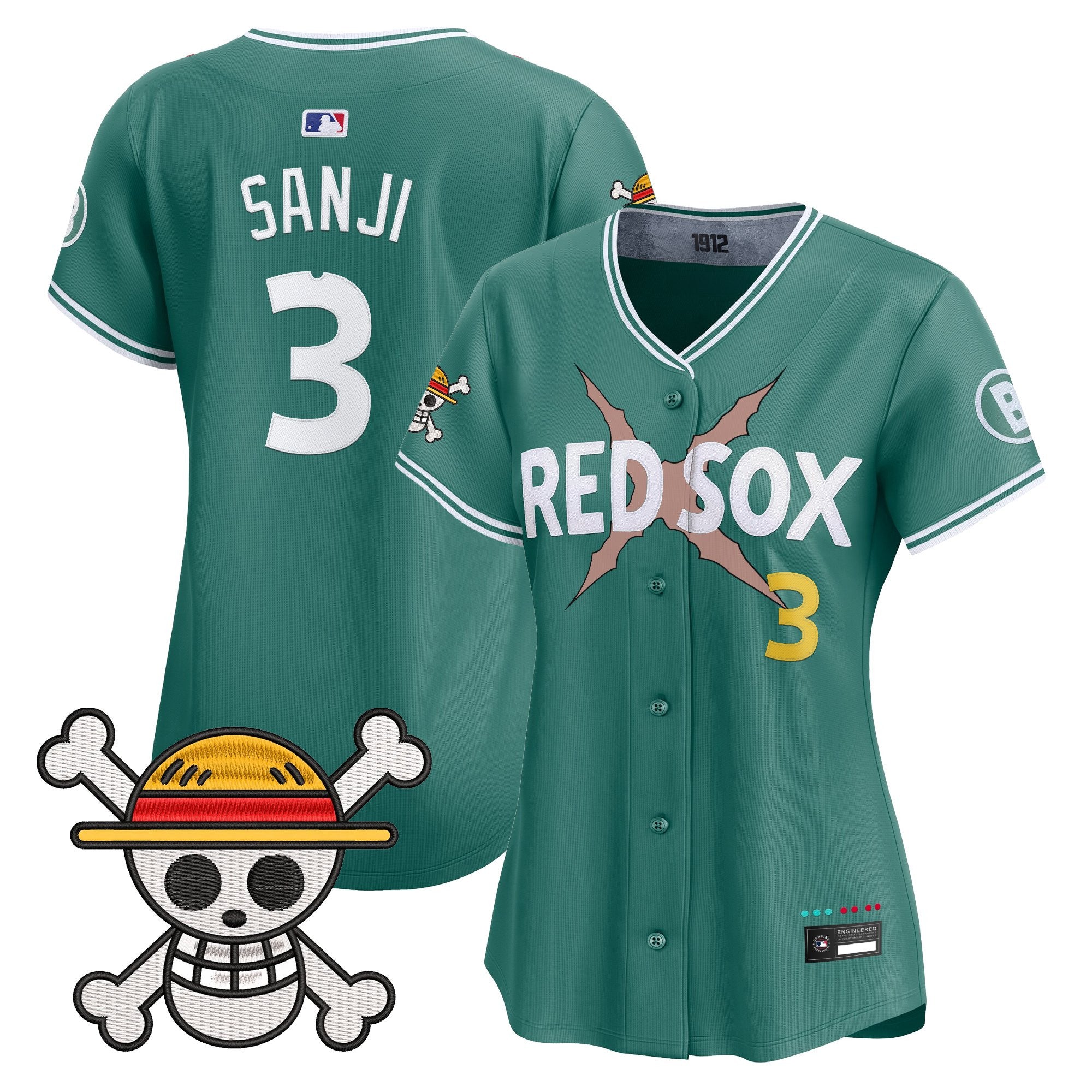 Women's Boston Red Sox x One Piece Vapor Premier Limited Jersey - Stitched
