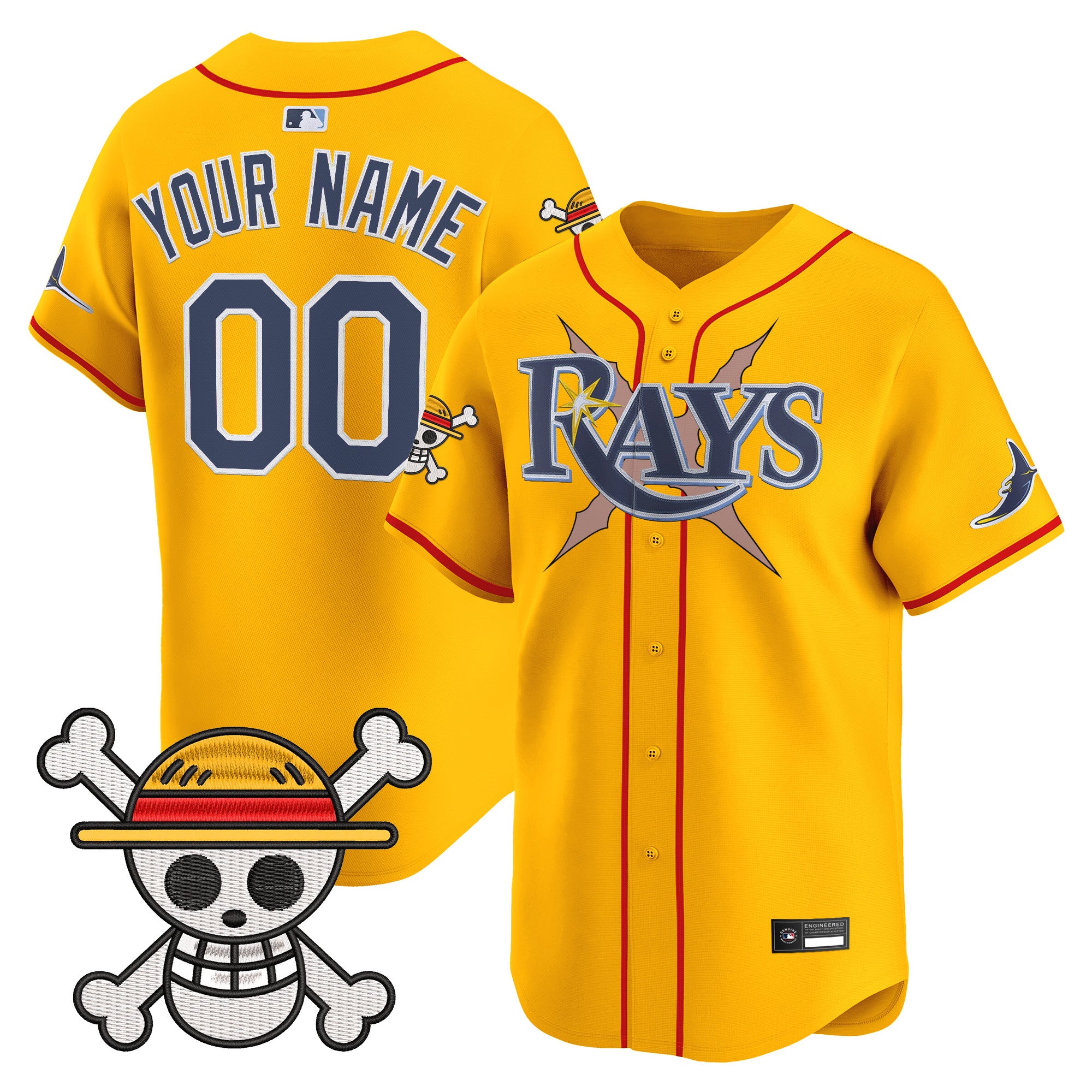 Tampa Bay Rays x One Piece Vapor Premier Limited Custom Jersey - Stitched