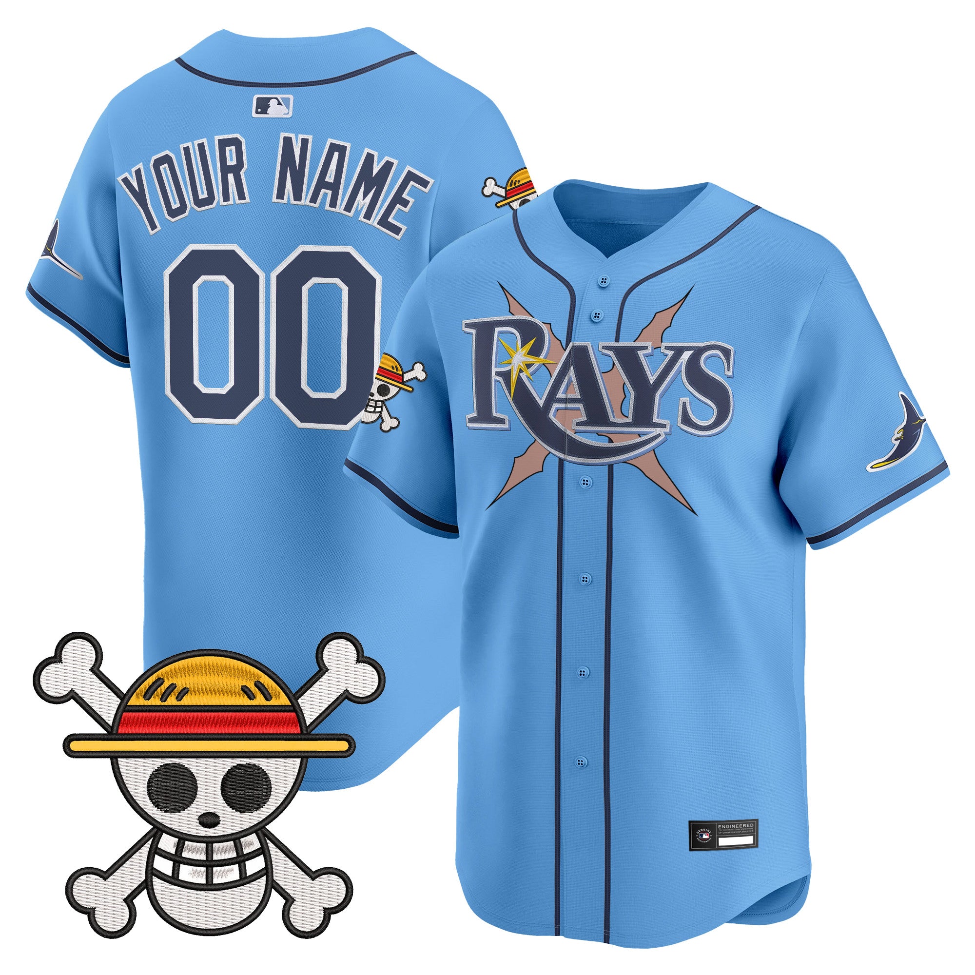 Tampa Bay Rays x One Piece Vapor Premier Limited Custom Jersey - Stitched