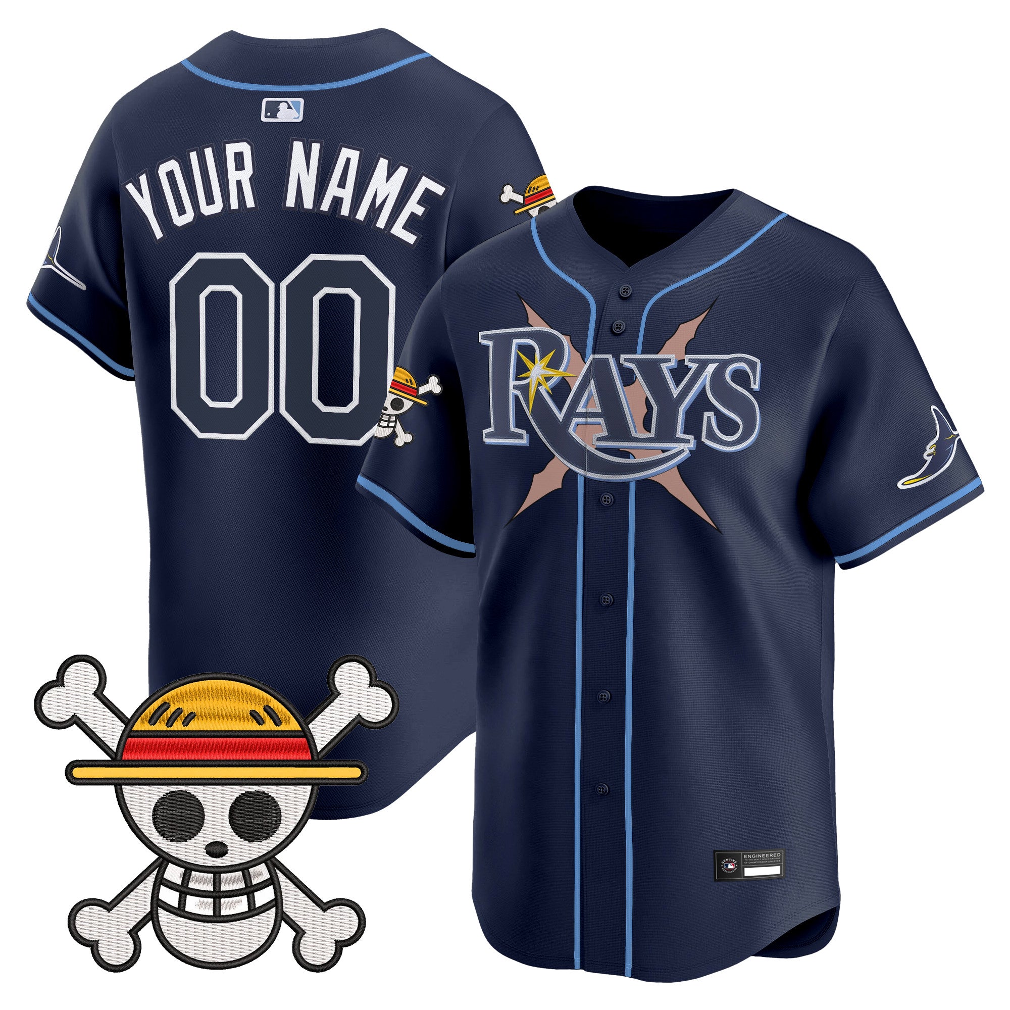 Tampa Bay Rays x One Piece Vapor Premier Limited Custom Jersey - Stitched