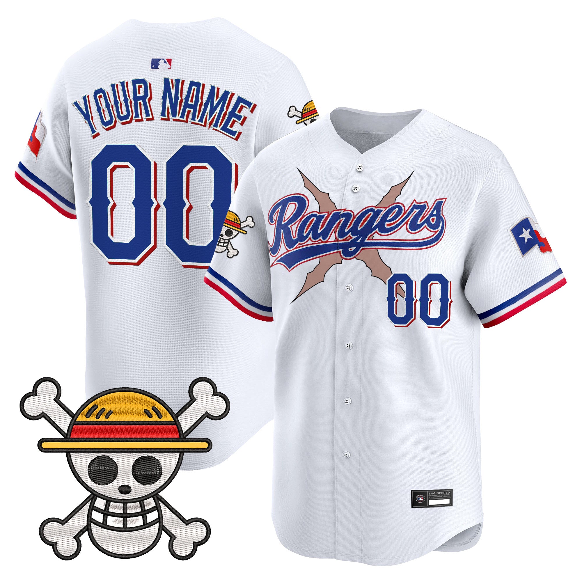 Texas Rangers x One Piece Vapor Premier Limited Custom Jersey - Stitched