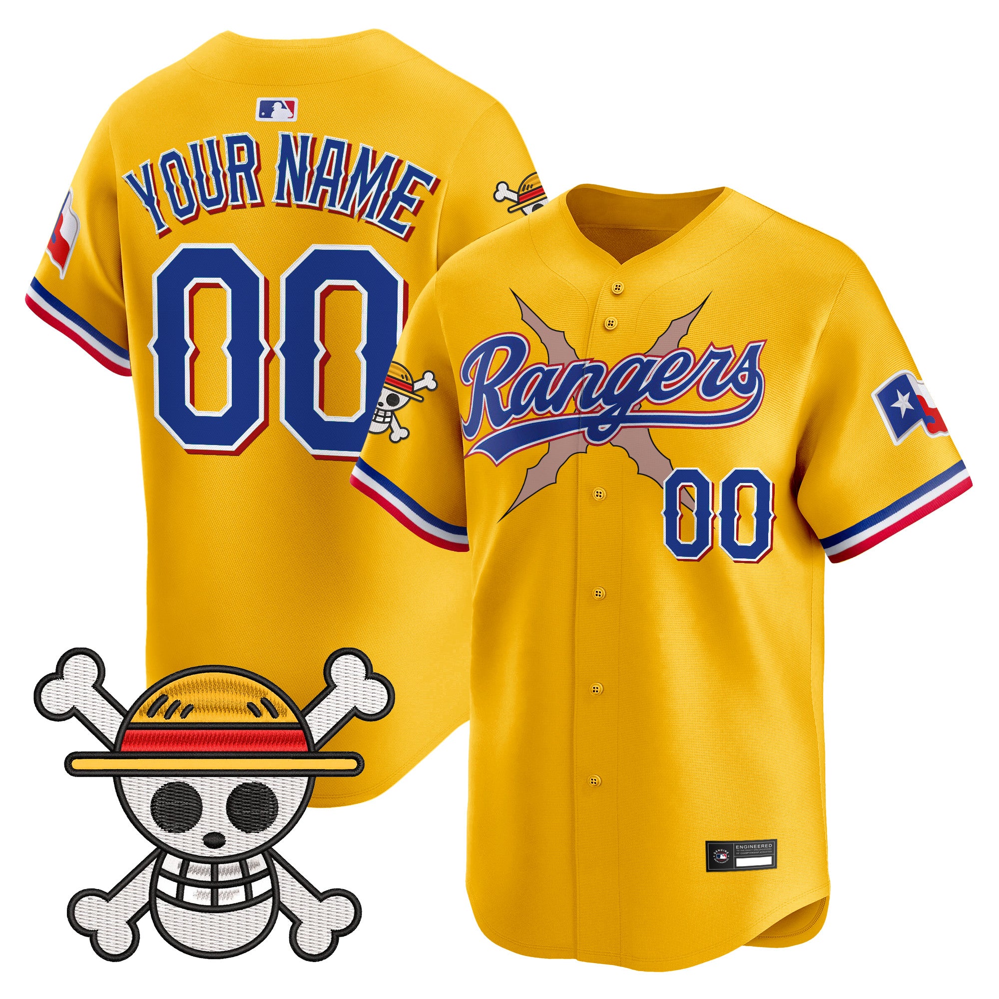 Texas Rangers x One Piece Vapor Premier Limited Custom Jersey - Stitched
