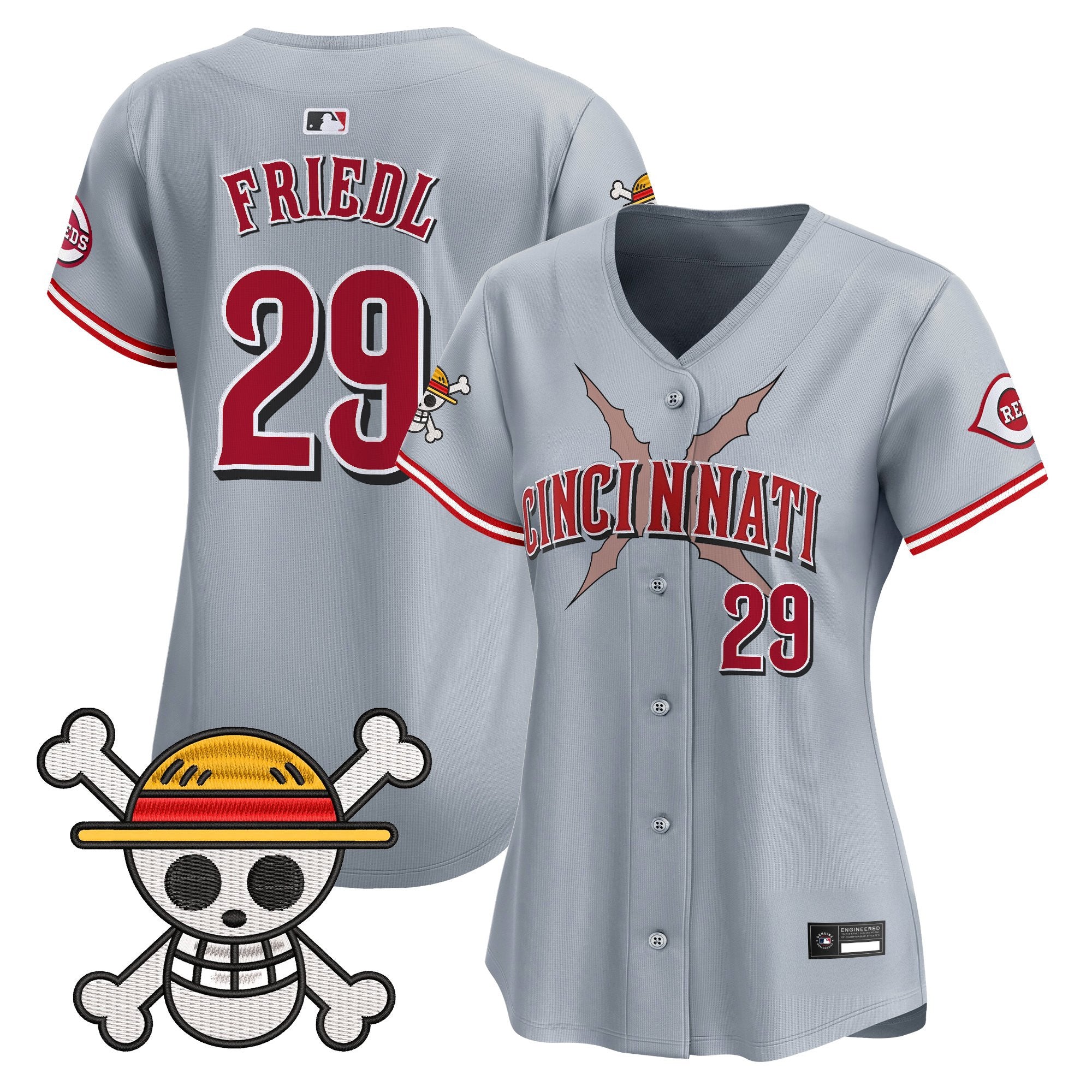 Women's Cincinnati Reds x One Piece Vapor Premier Limited Jersey - Stitched