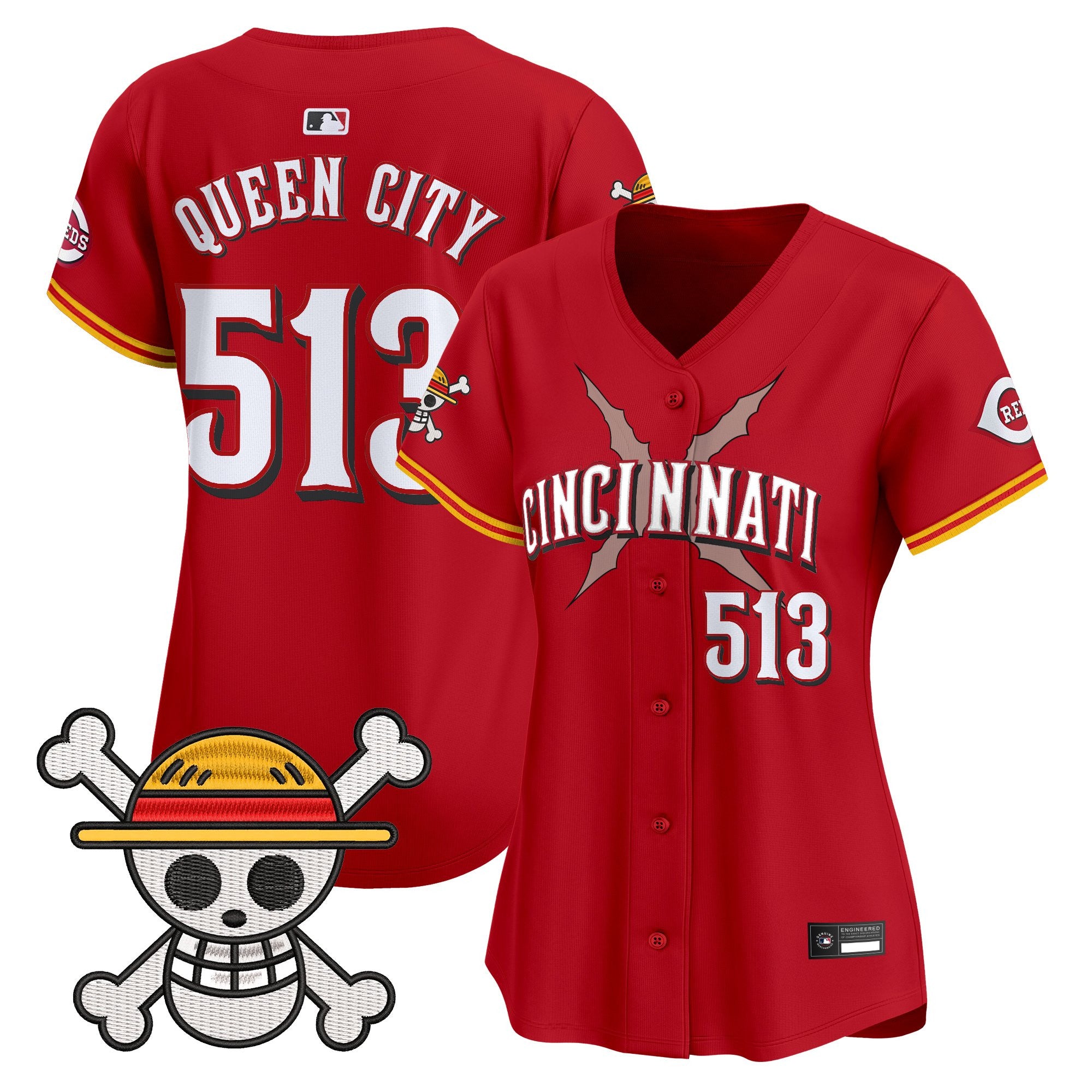 Women's Cincinnati Reds x One Piece Vapor Premier Limited Jersey - Stitched