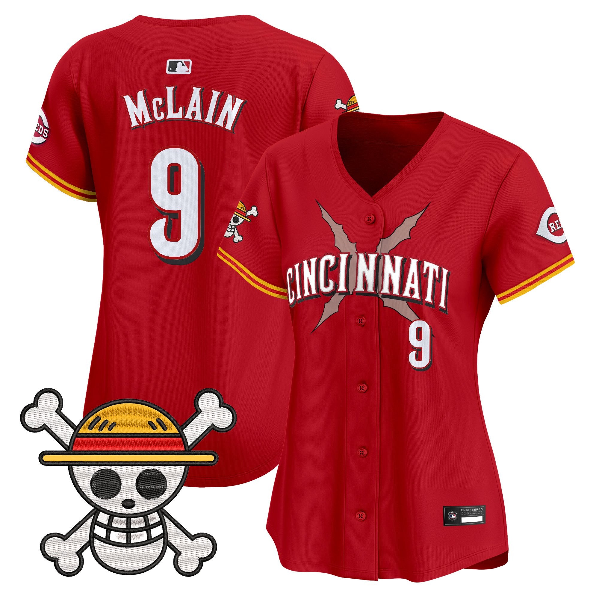 Women's Cincinnati Reds x One Piece Vapor Premier Limited Jersey - Stitched