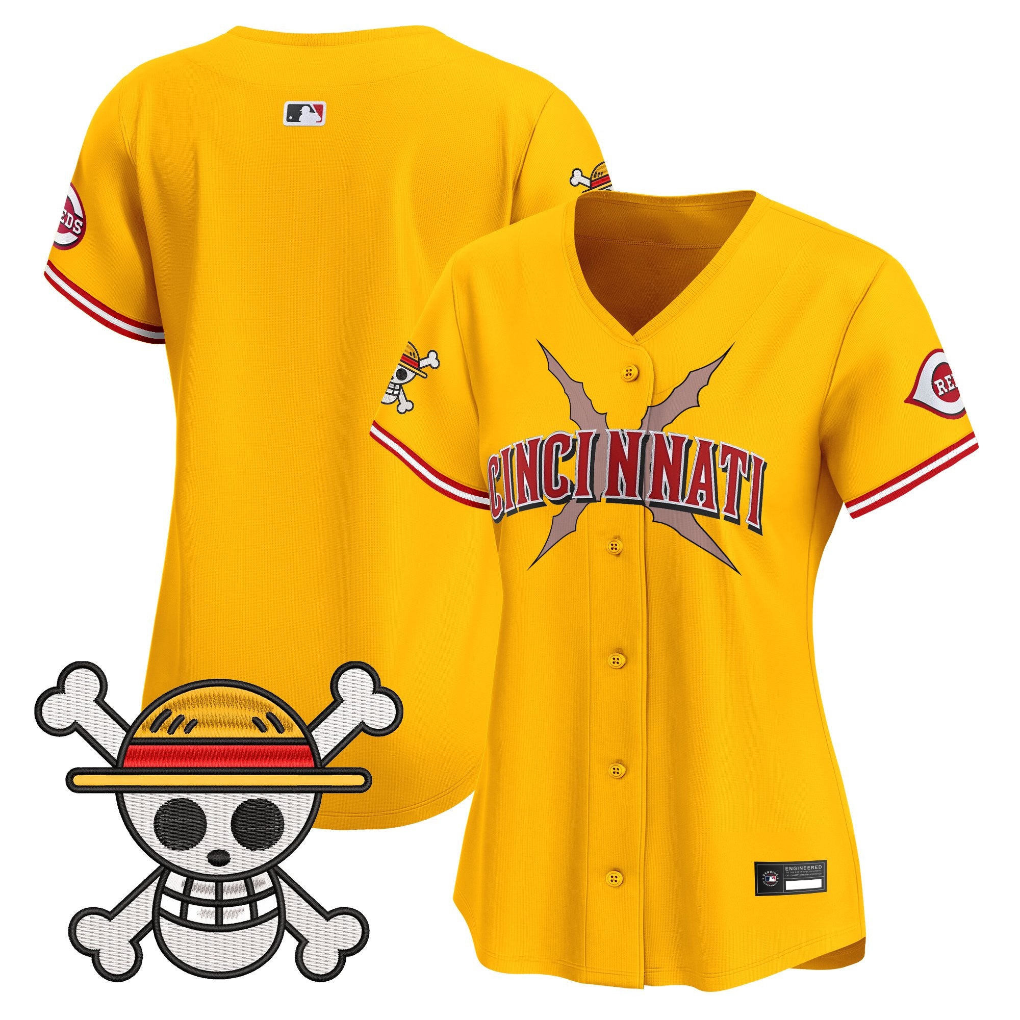 Women's Cincinnati Reds x One Piece Vapor Premier Limited Jersey - Stitched