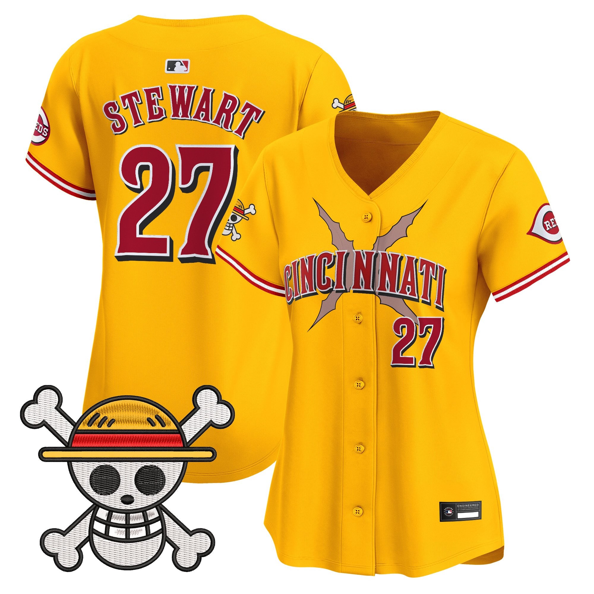 Women's Cincinnati Reds x One Piece Vapor Premier Limited Jersey - Stitched