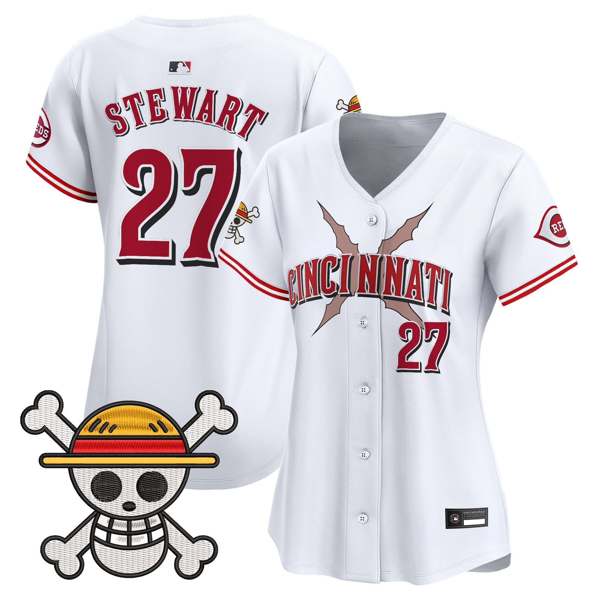 Women's Cincinnati Reds x One Piece Vapor Premier Limited Jersey - Stitched