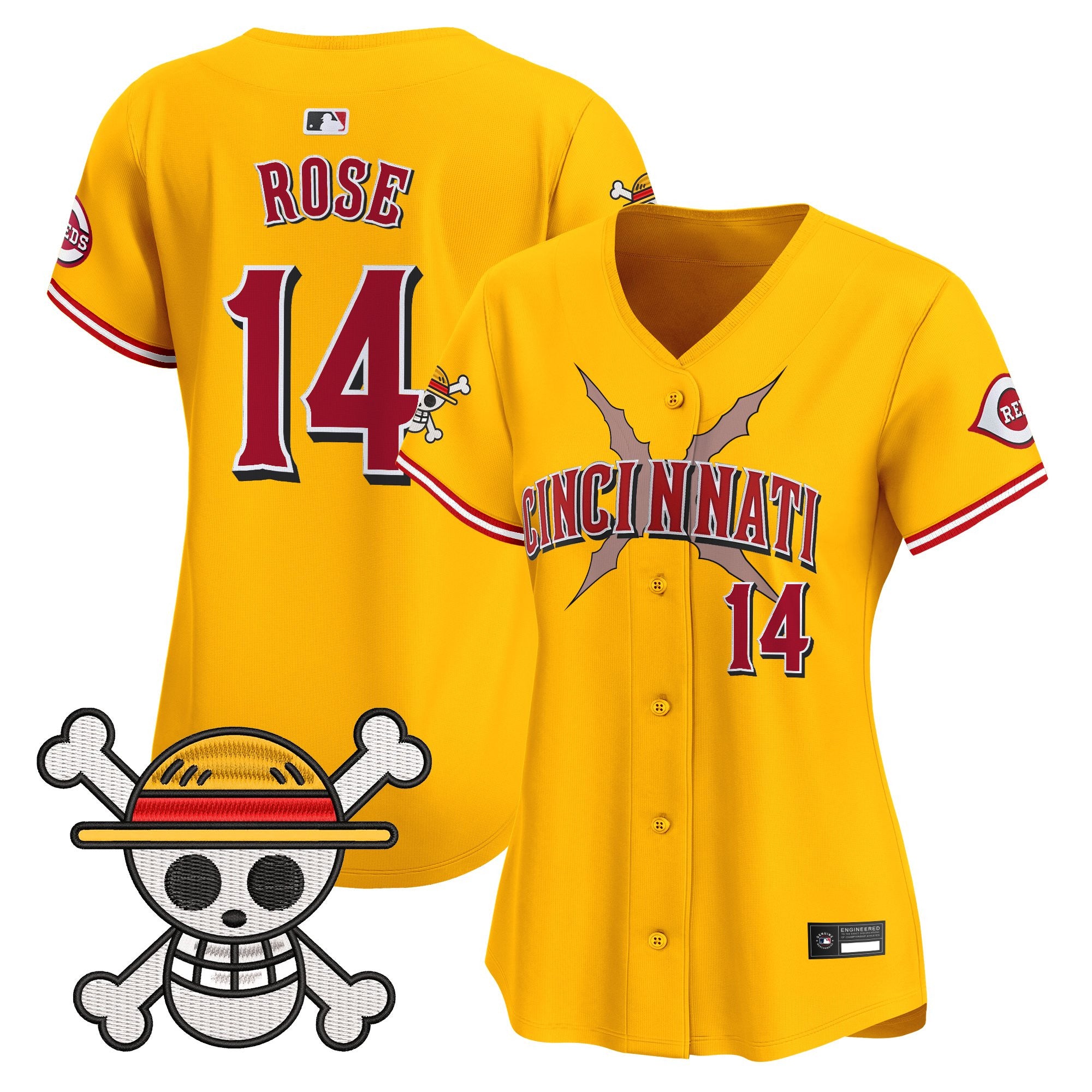 Women's Cincinnati Reds x One Piece Vapor Premier Limited Jersey - Stitched