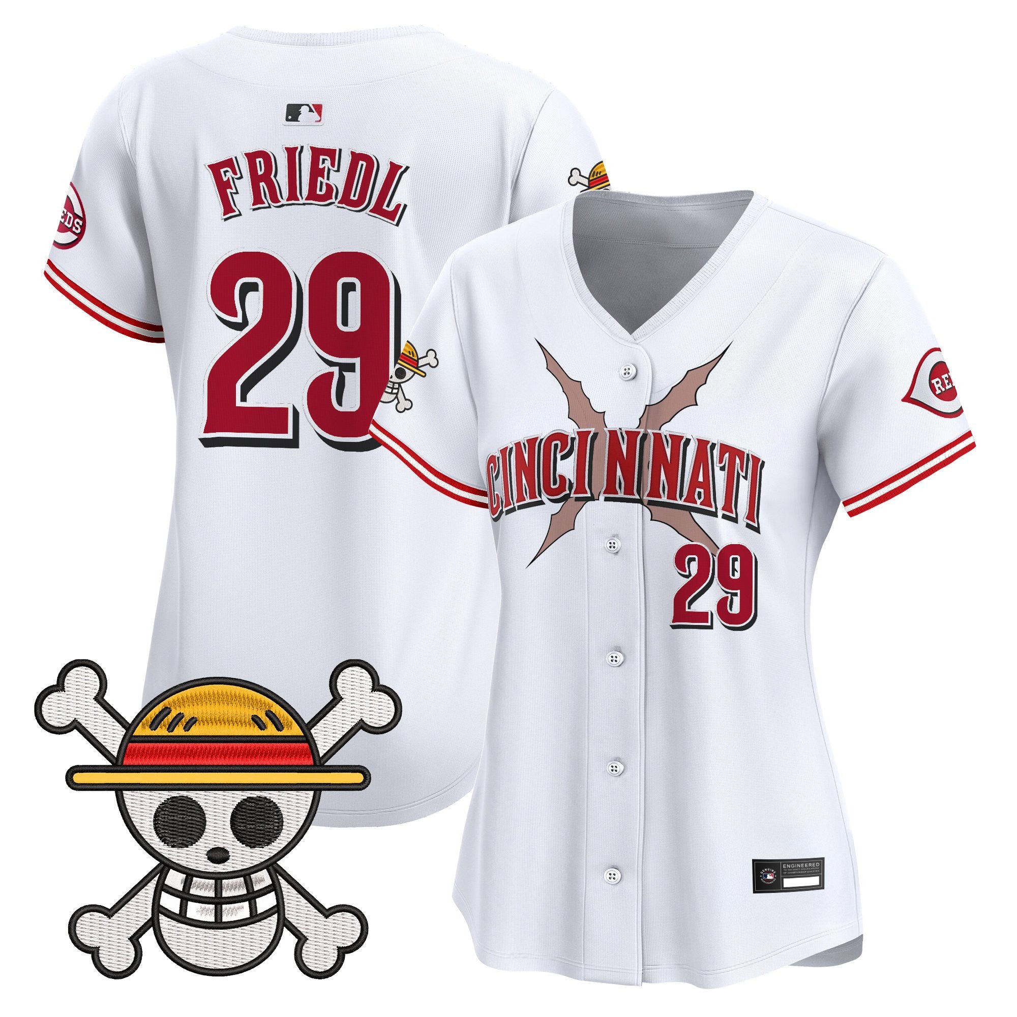 Women's Cincinnati Reds x One Piece Vapor Premier Limited Jersey - Stitched