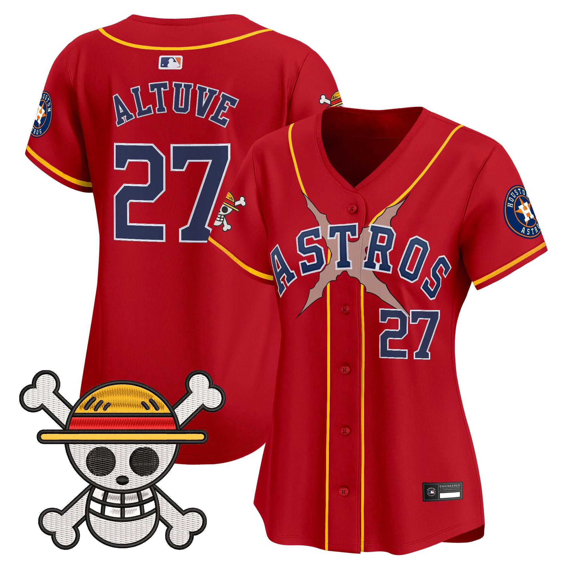 Women's Houston Astros x One Piece Vapor Premier Limited Jersey - Stitched