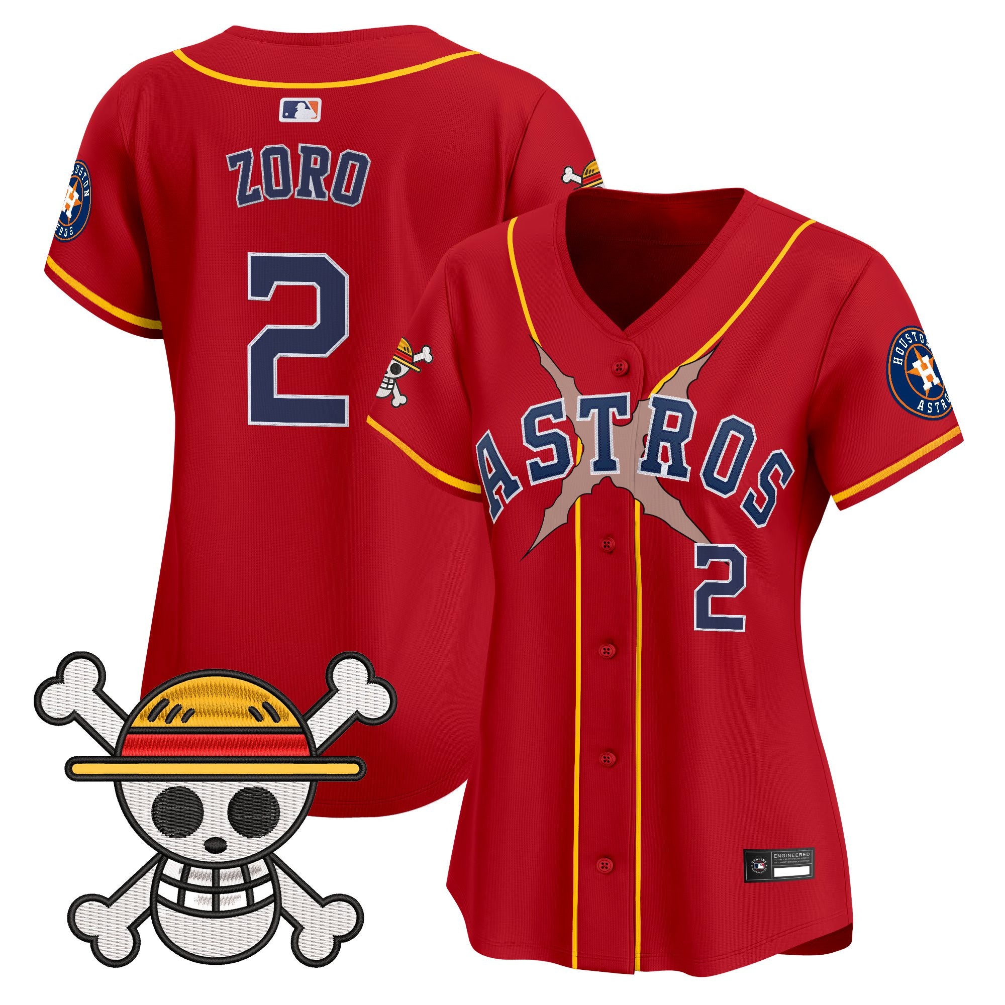 Women's Houston Astros x One Piece Vapor Premier Limited Jersey - Stitched