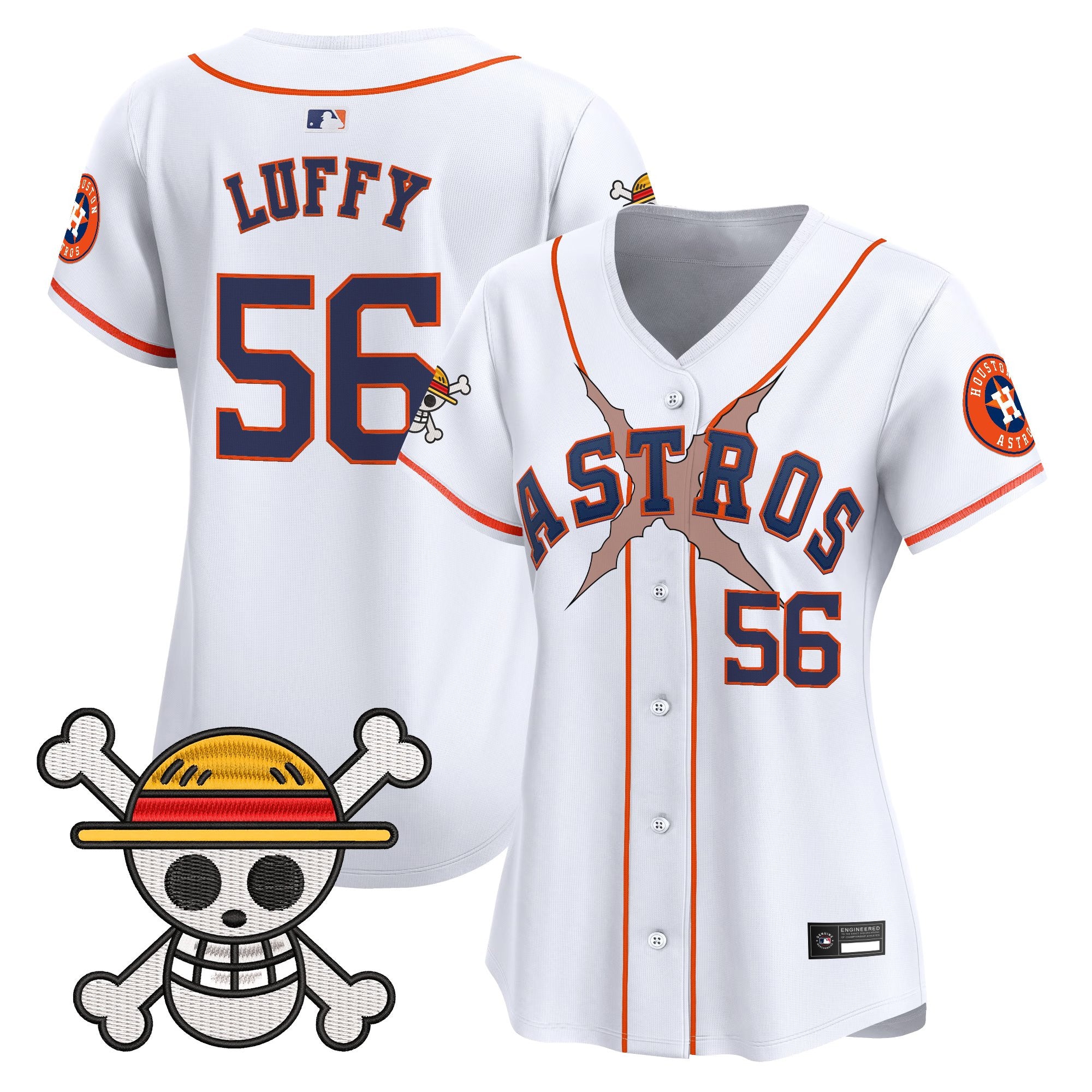 Women's Houston Astros x One Piece Vapor Premier Limited Jersey - Stitched