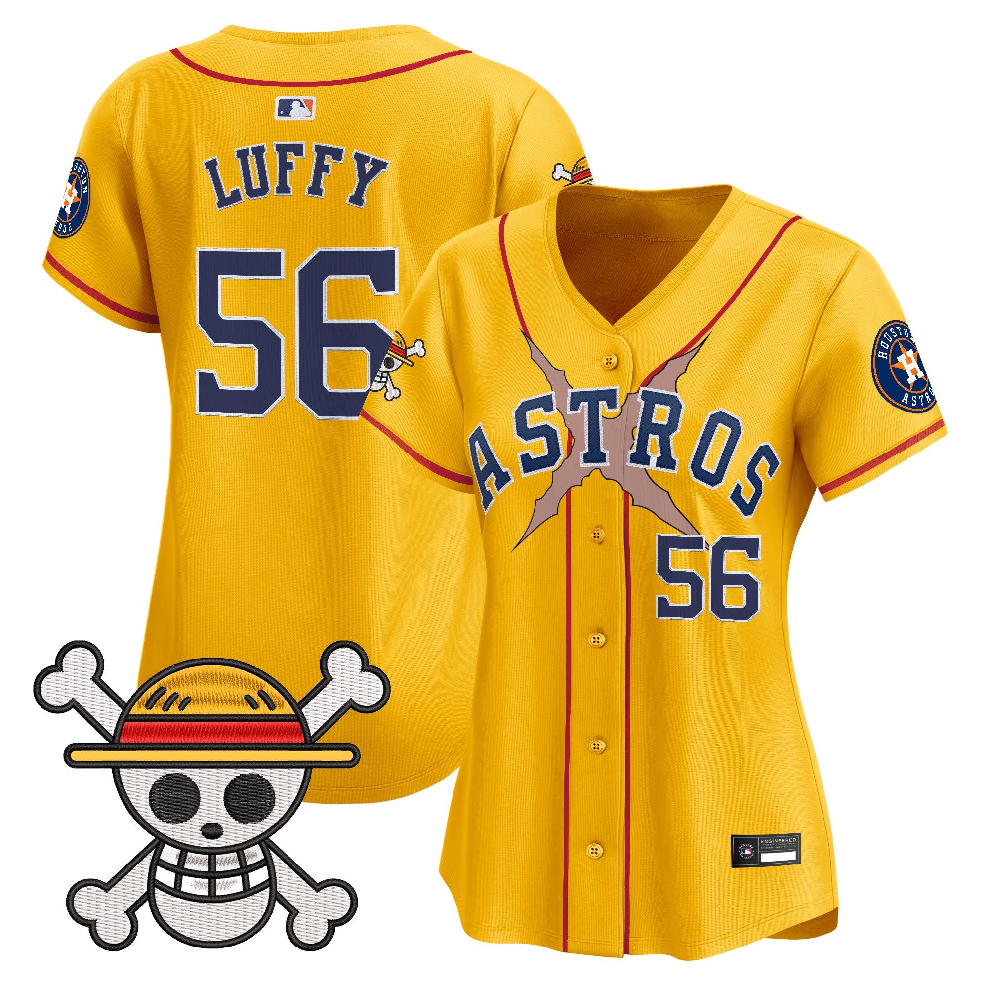 Women's Houston Astros x One Piece Vapor Premier Limited Jersey - Stitched