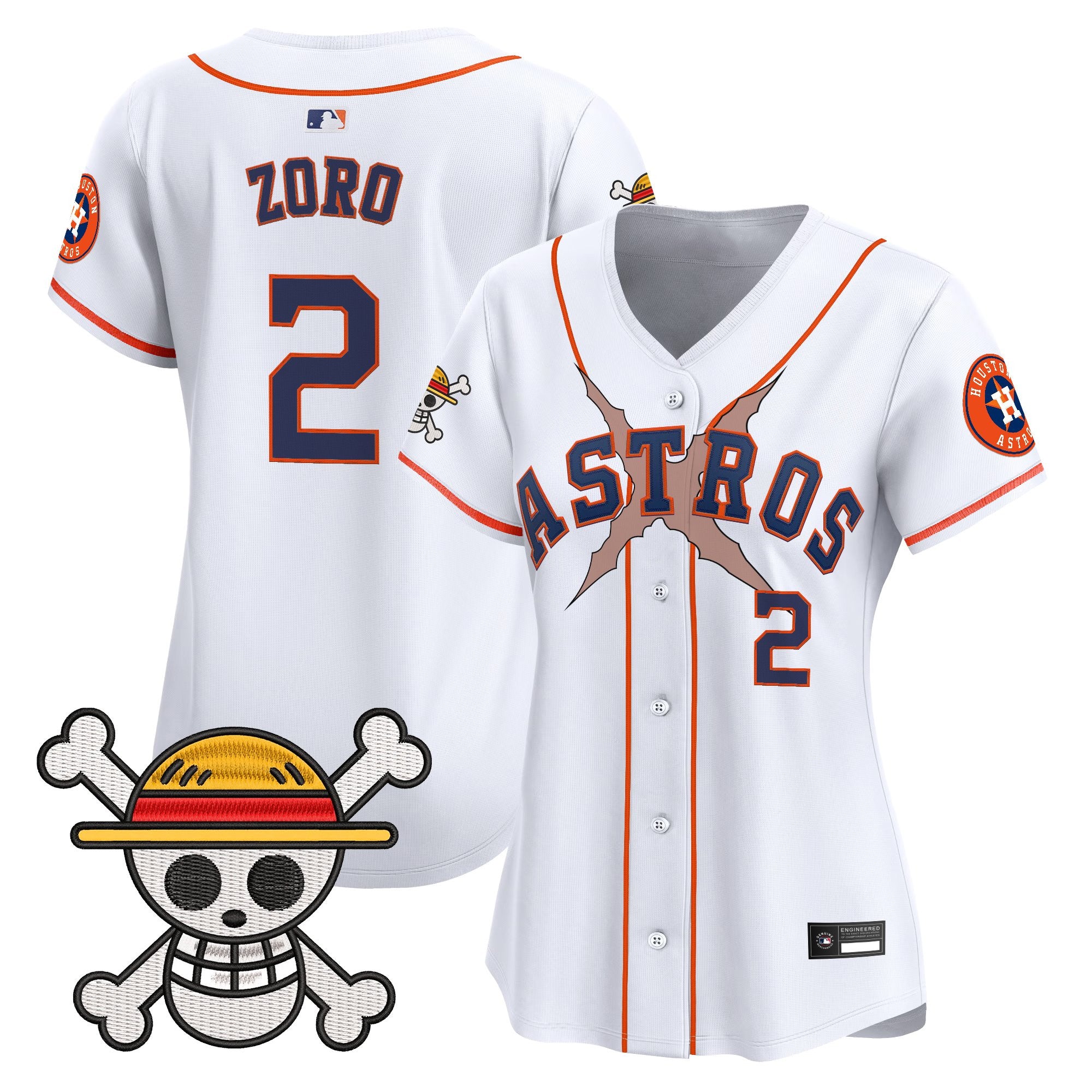 Women's Houston Astros x One Piece Vapor Premier Limited Jersey - Stitched