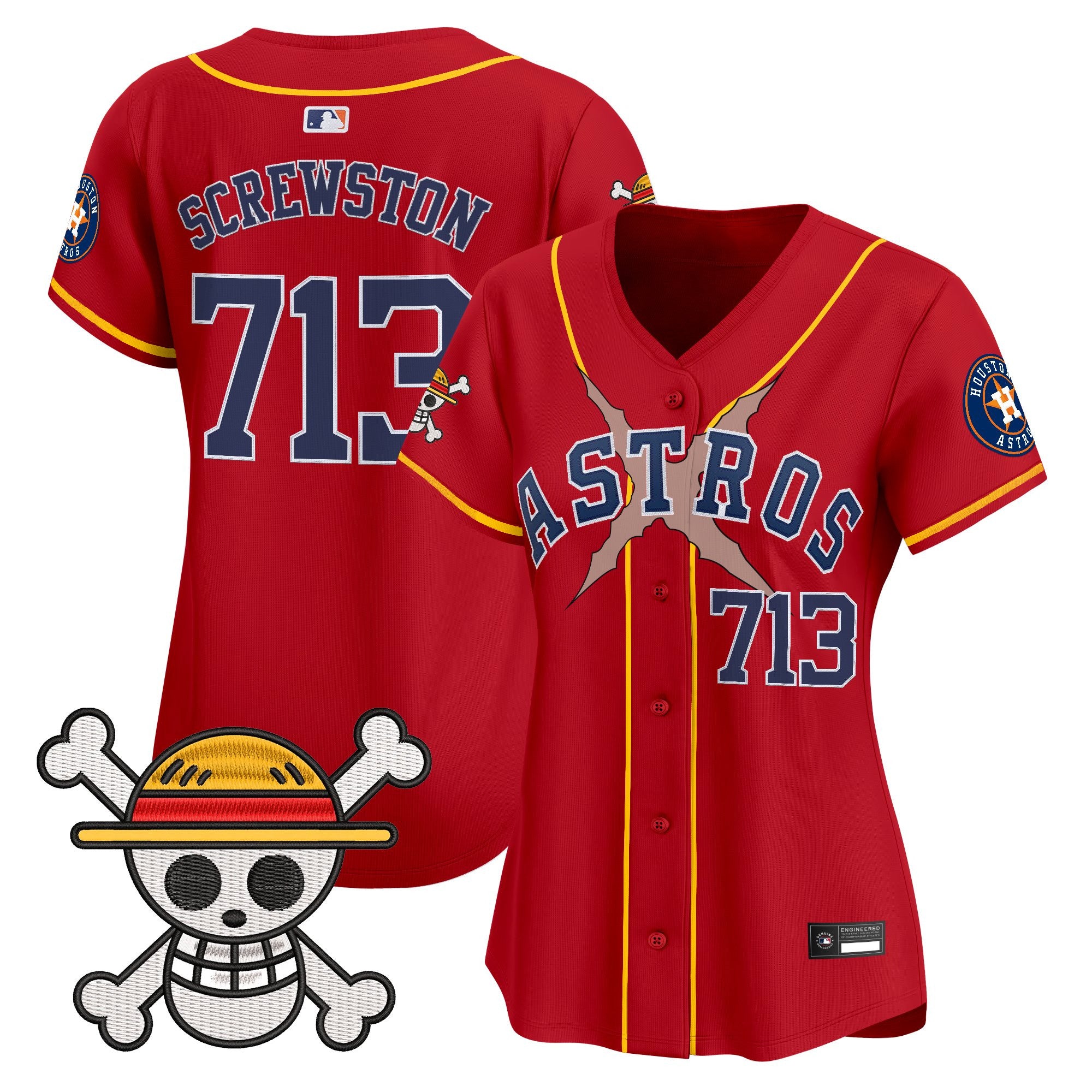 Women's Houston Astros x One Piece Vapor Premier Limited Jersey - Stitched