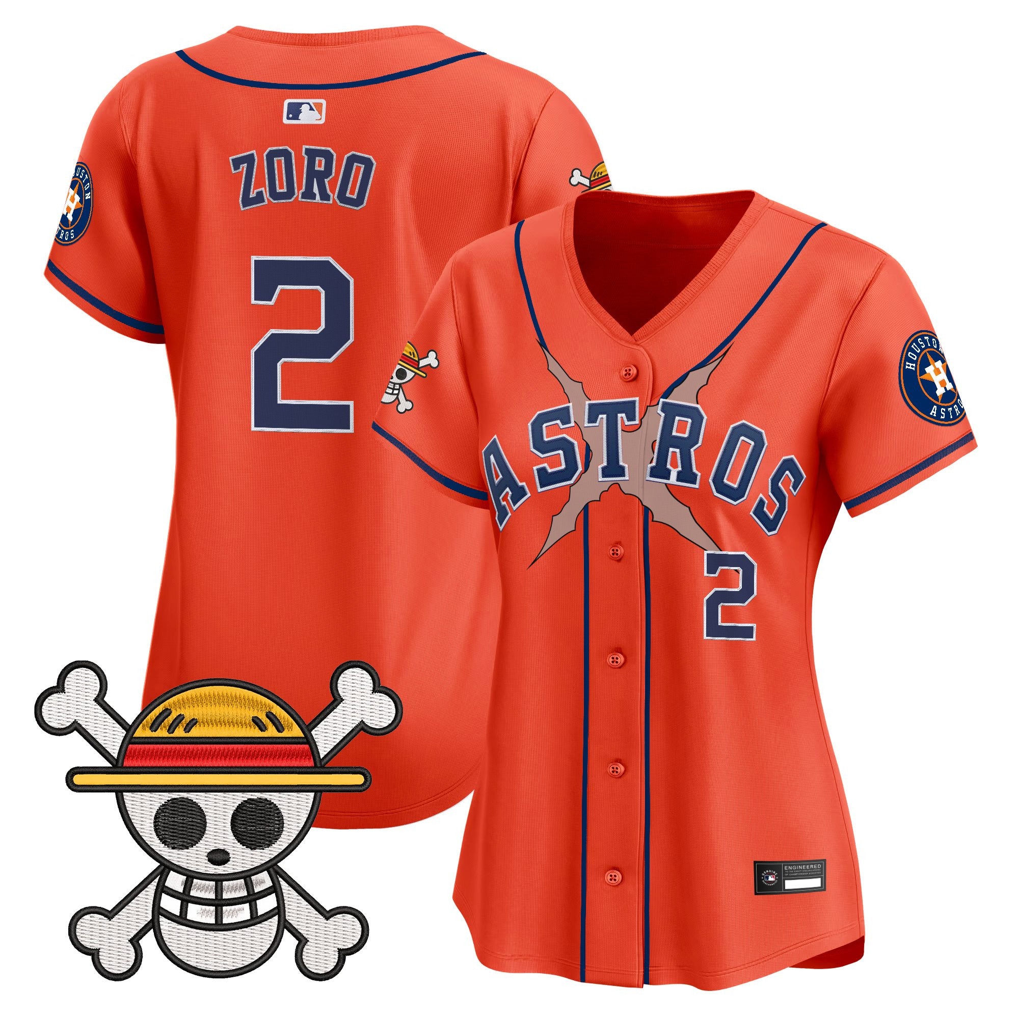 Women's Houston Astros x One Piece Vapor Premier Limited Jersey - Stitched