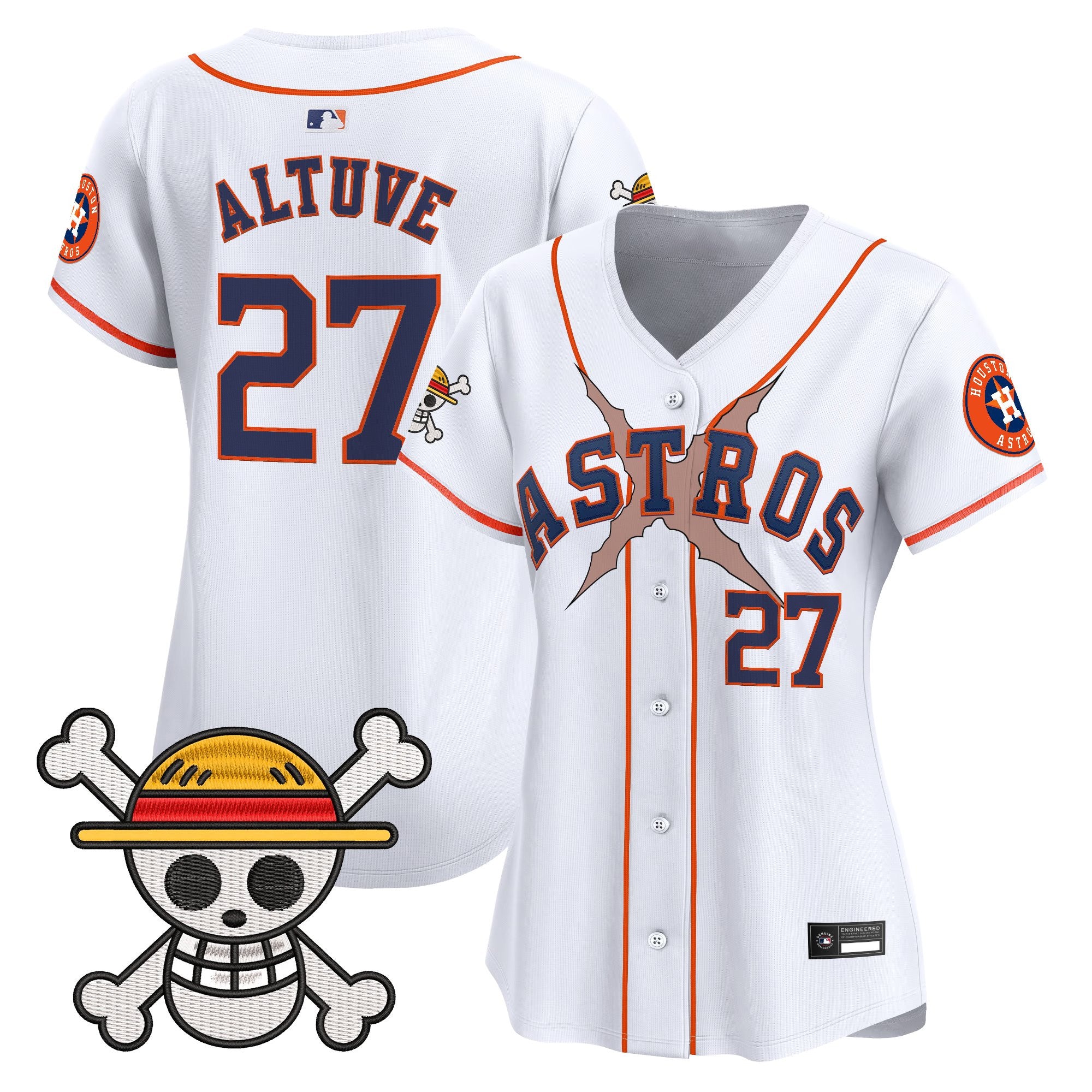 Women's Houston Astros x One Piece Vapor Premier Limited Jersey - Stitched
