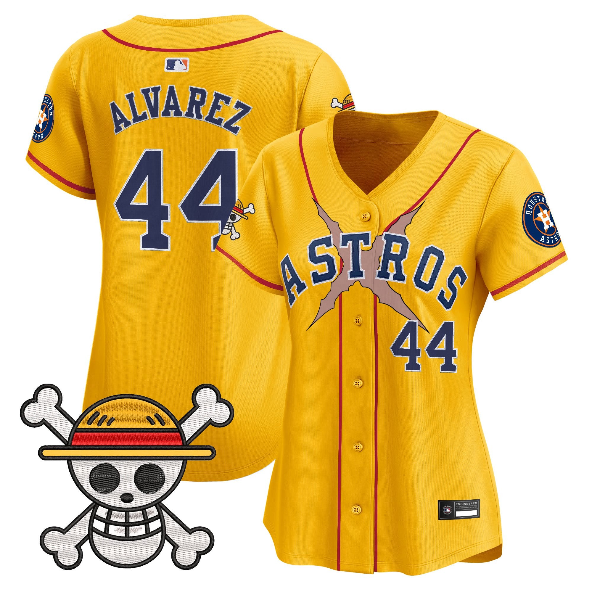Women's Houston Astros x One Piece Vapor Premier Limited Jersey - Stitched