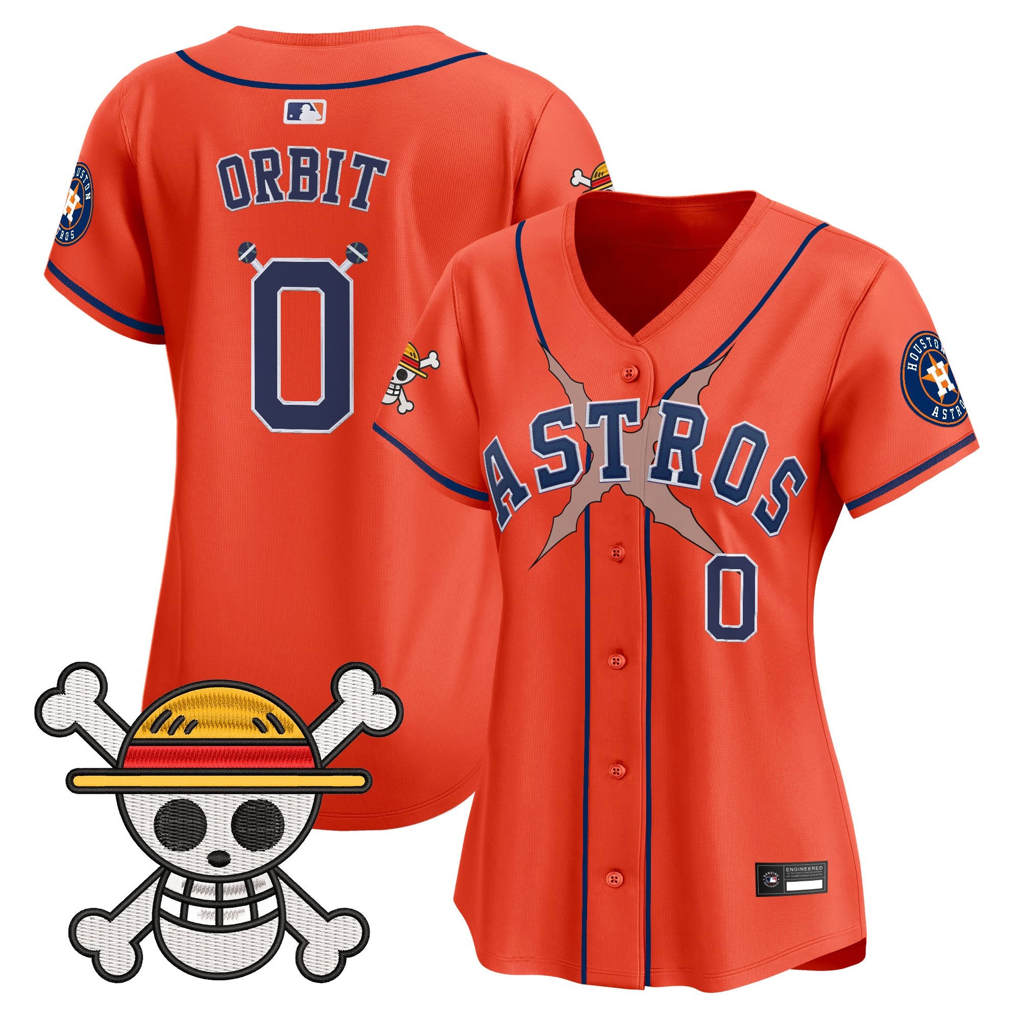 Women's Houston Astros x One Piece Vapor Premier Limited Jersey - Stitched