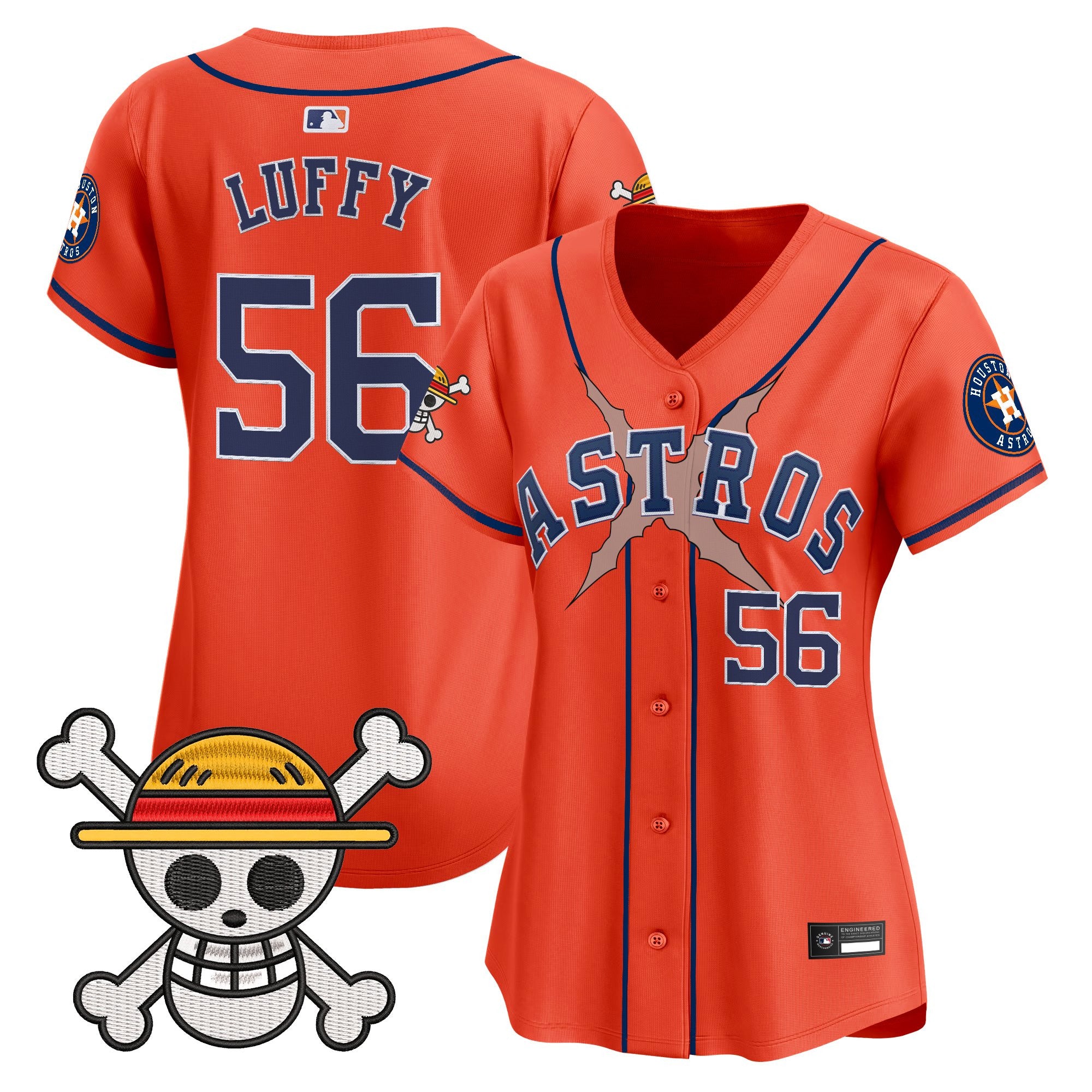 Women's Houston Astros x One Piece Vapor Premier Limited Jersey - Stitched