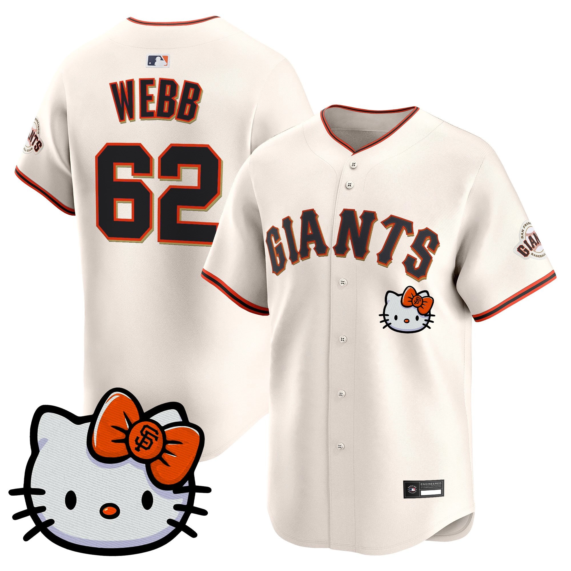 Unisex San Francisco Giants Hello Kitty Vapor Premier Limited Jersey – All Stitched