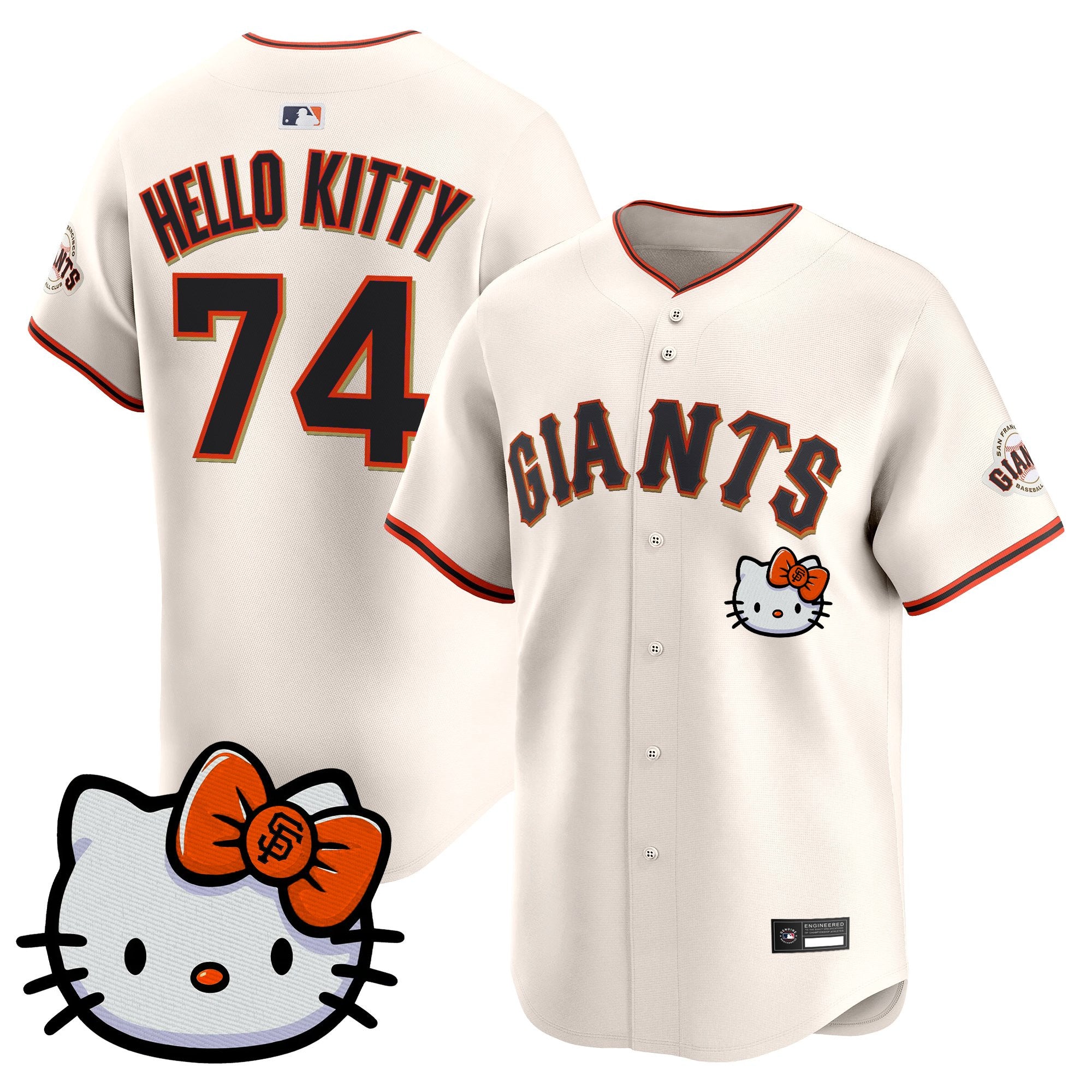 Unisex San Francisco Giants Hello Kitty Vapor Premier Limited Jersey – All Stitched