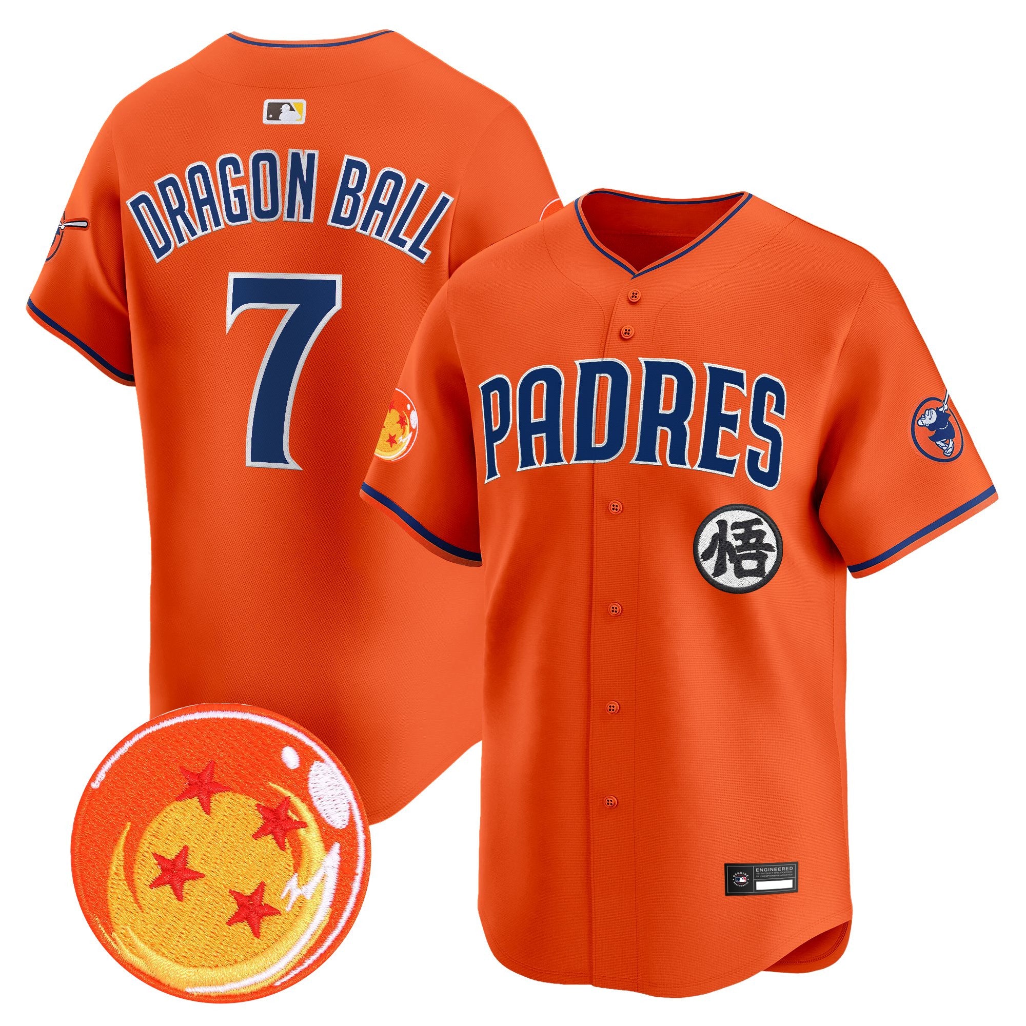 Men's Padres x Dragon Ball Vapor Premier Limited Jersey - All Stitched