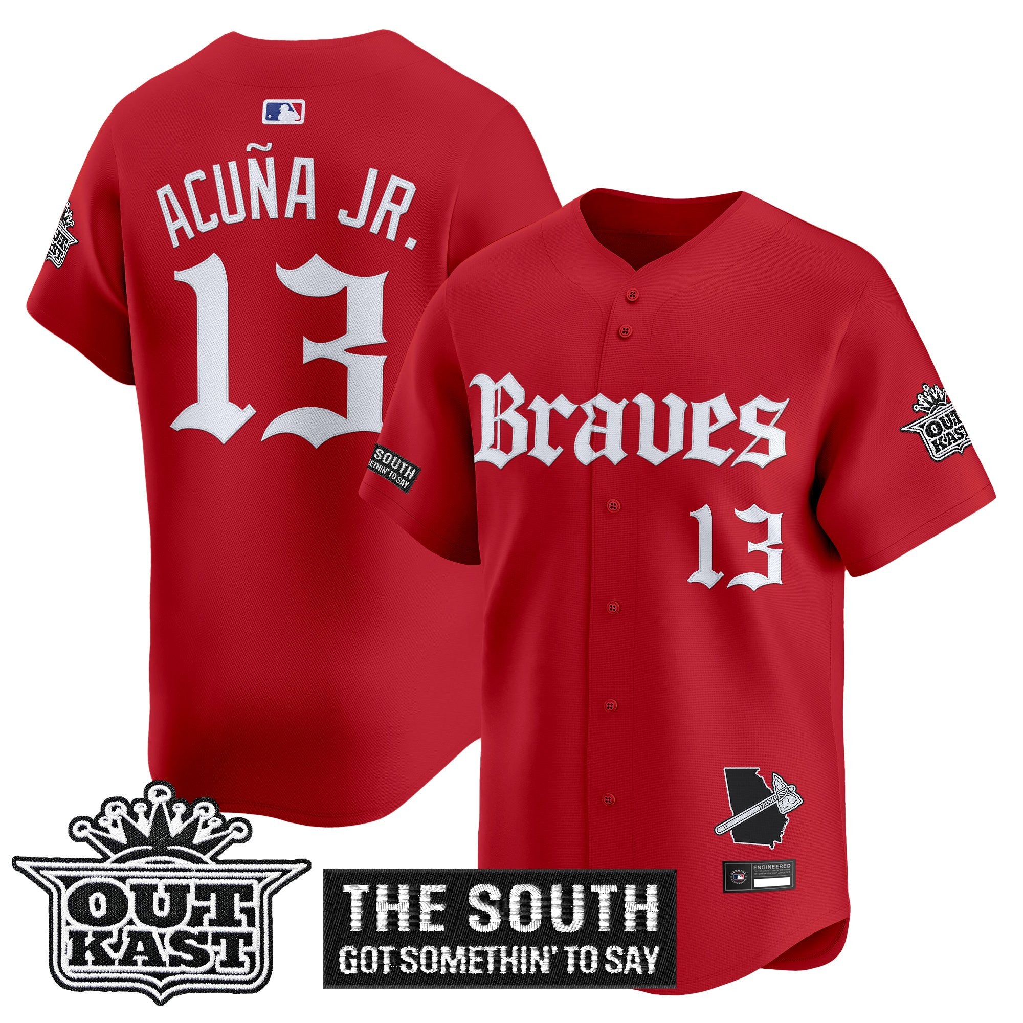 Men's Atlanta Braves 'Gothic South x Outkast Edition' Vapor Premier Limited Jersey V2- All Stitched