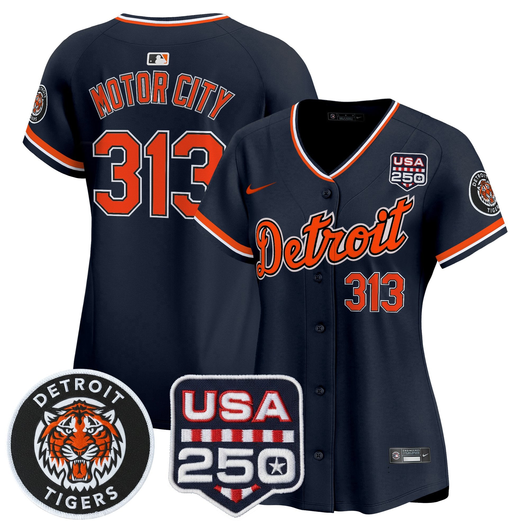 Women's Detroit Tigers 2026 Alternate Vapor Premier Limited Jersey - 250America Patch - All Stitched