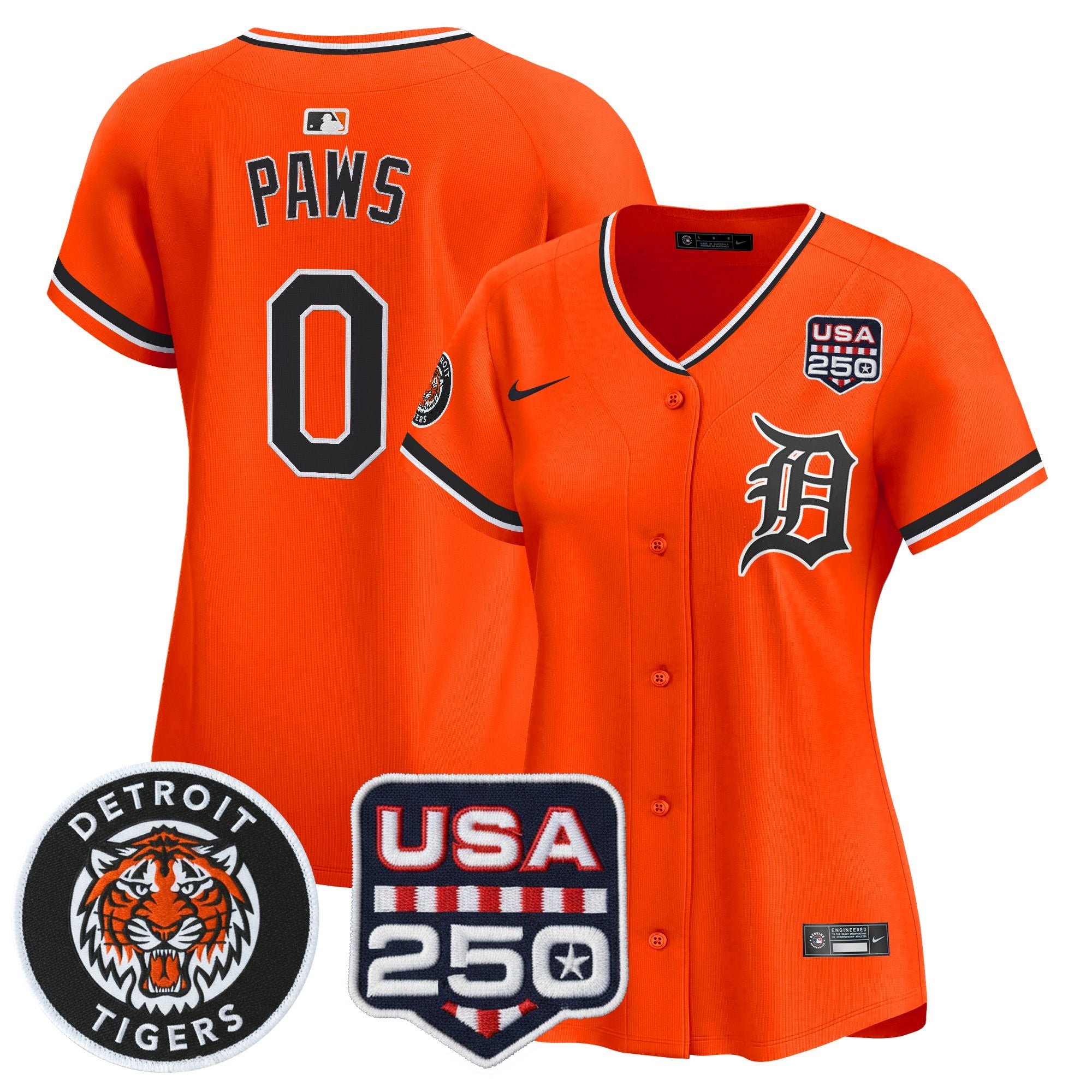 Women's Detroit Tigers 2026 Alternate Vapor Premier Limited Jersey - 250America Patch - All Stitched