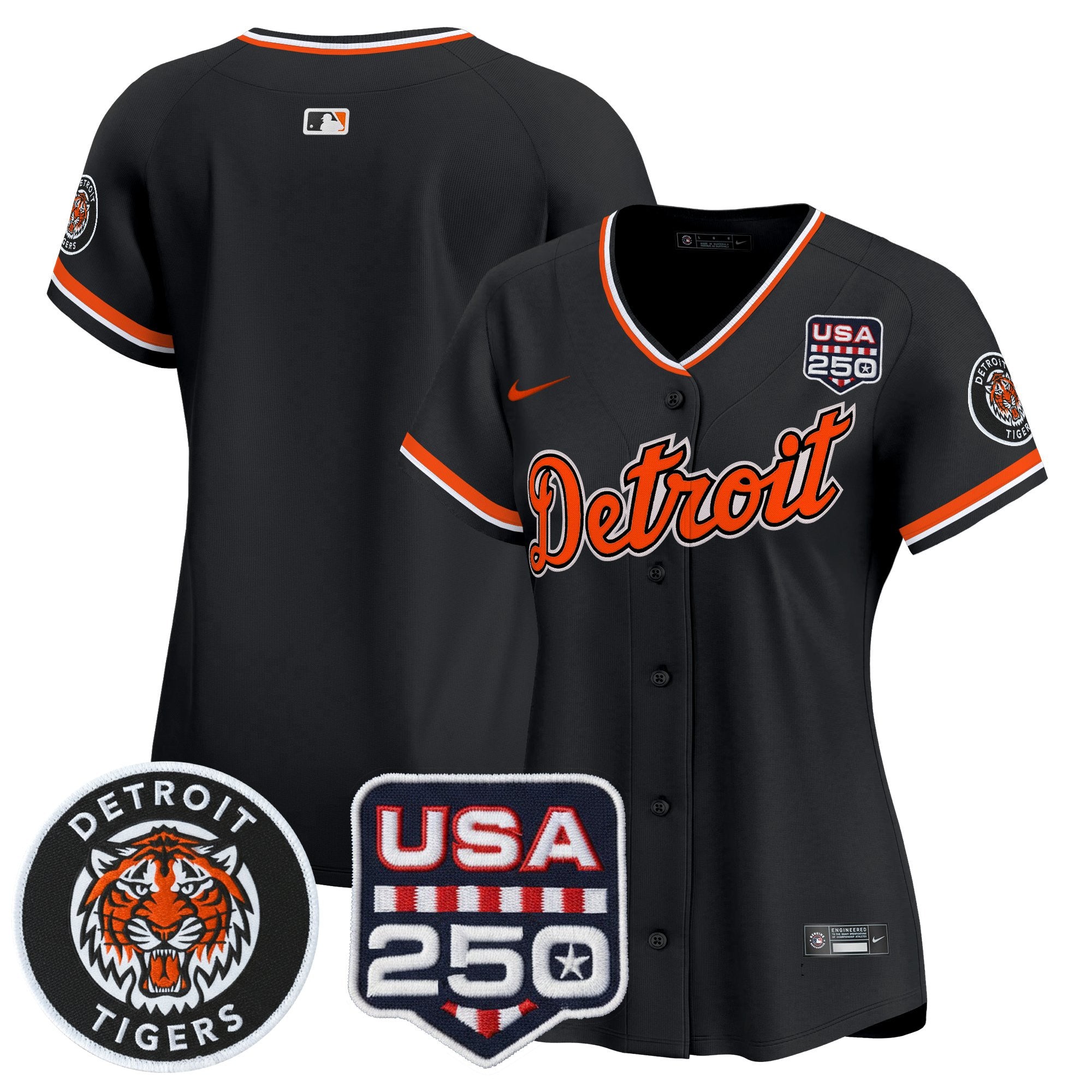 Women's Detroit Tigers 2026 Alternate Vapor Premier Limited Jersey - 250America Patch - All Stitched