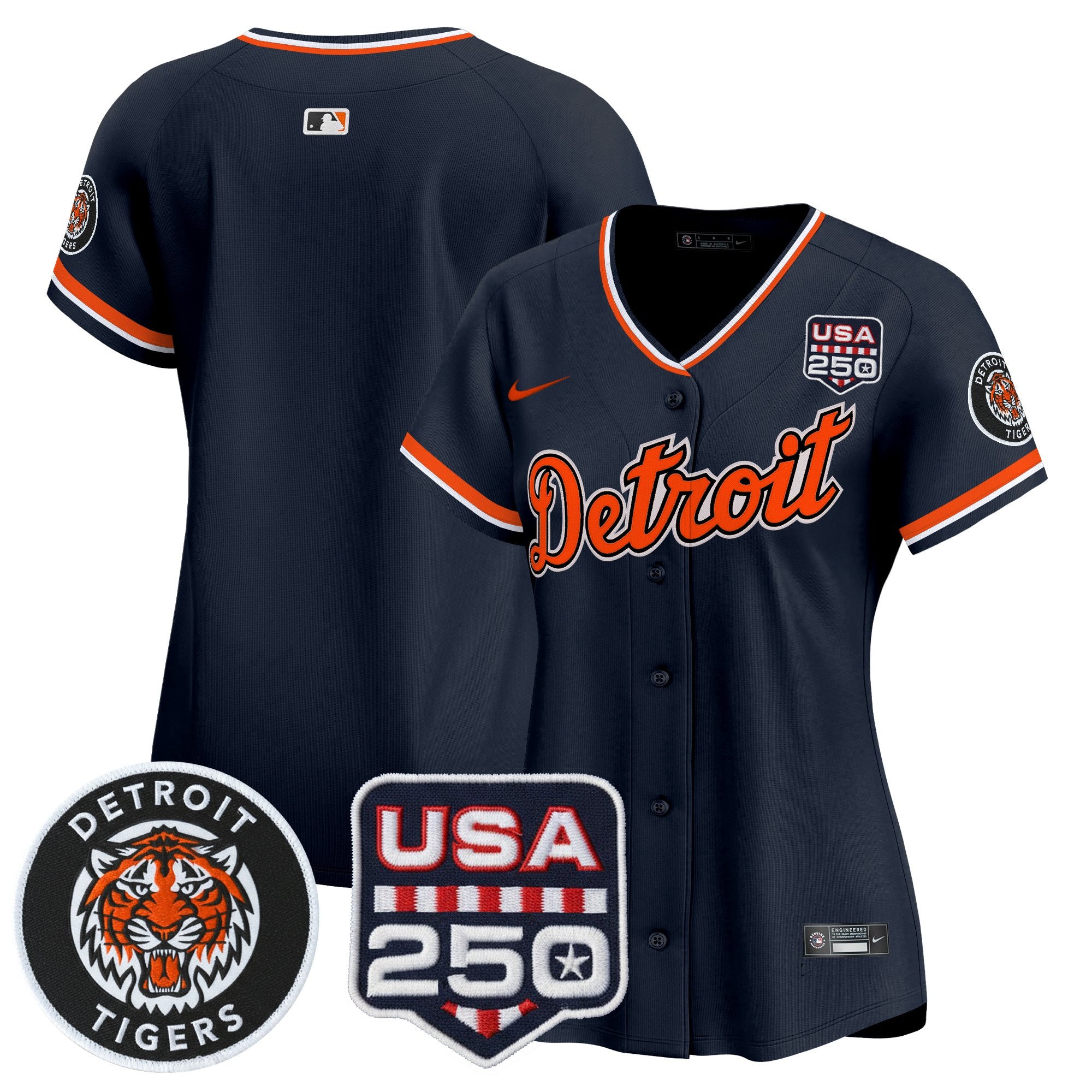 Women's Detroit Tigers 2026 Alternate Vapor Premier Limited Jersey - 250America Patch - All Stitched
