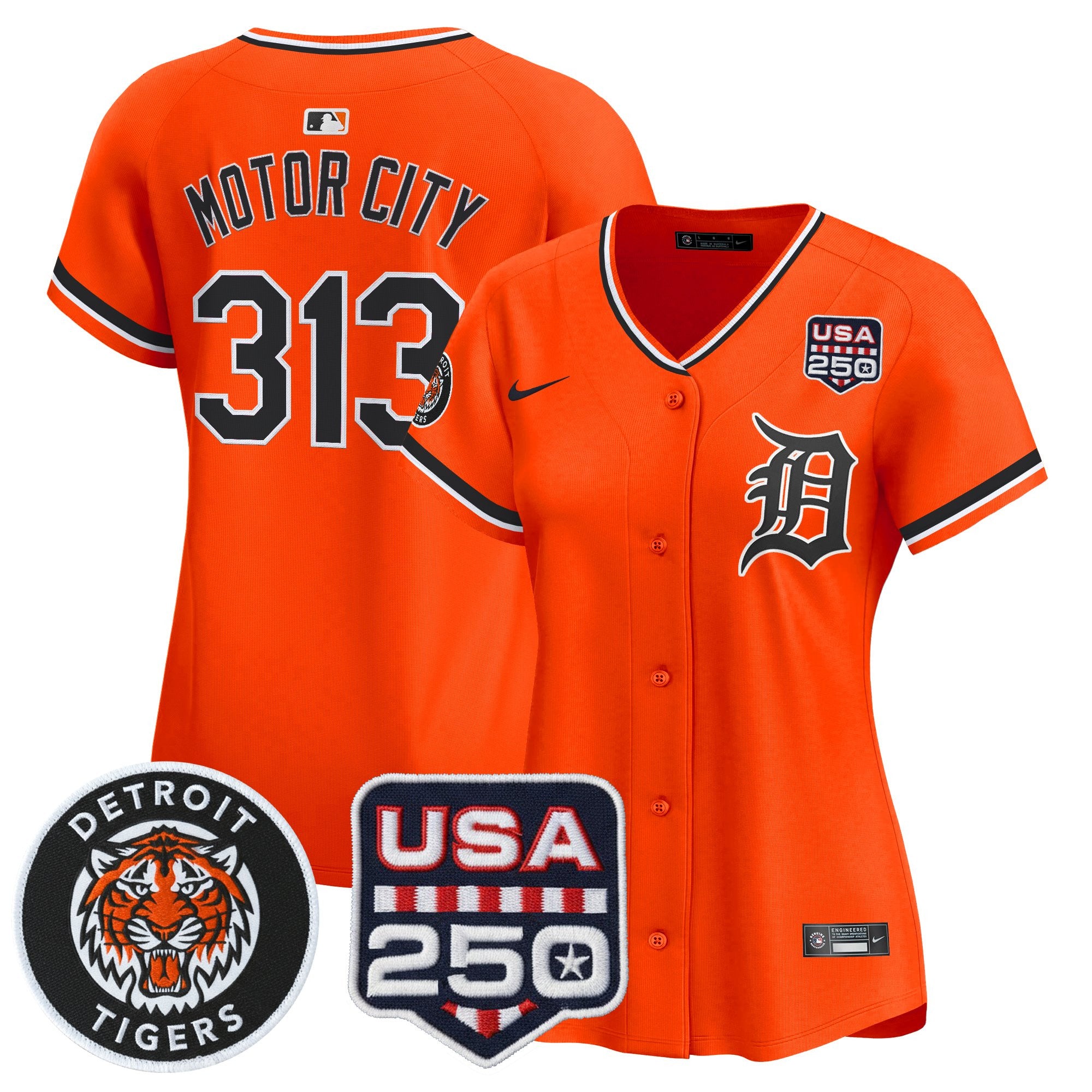 Women's Detroit Tigers 2026 Alternate Vapor Premier Limited Jersey - 250America Patch - All Stitched